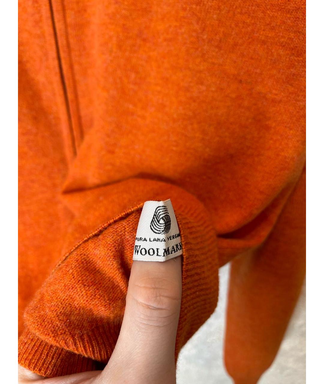 CANALI Оранжевый шерстяной джемпер / свитер, фото 8