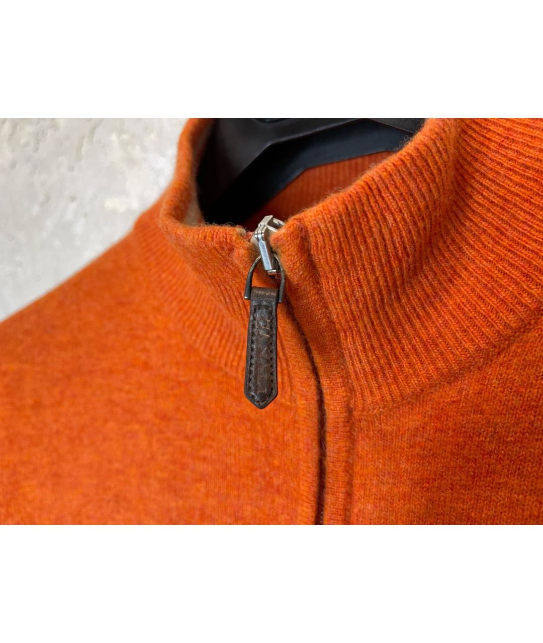 CANALI Оранжевый шерстяной джемпер / свитер, фото 4