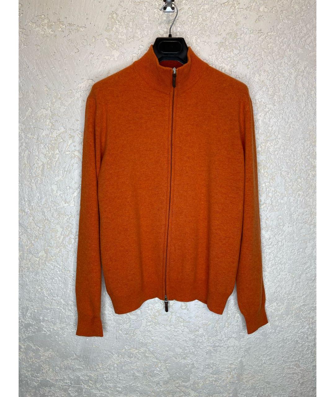 CANALI Оранжевый шерстяной джемпер / свитер, фото 9