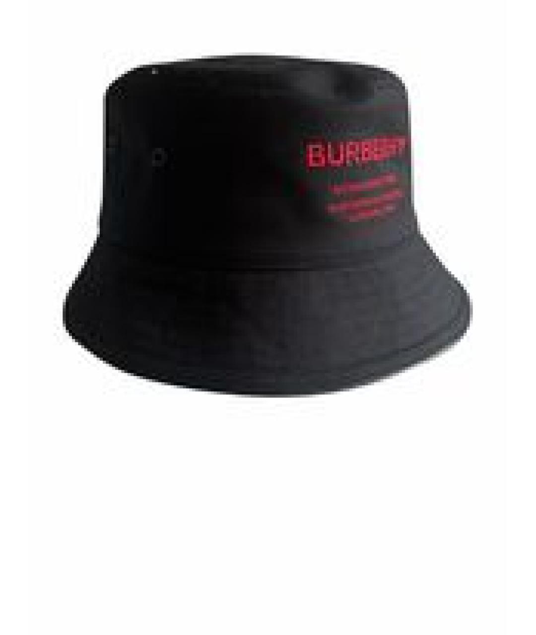 BURBERRY Черная хлопковая шляпа, фото 1