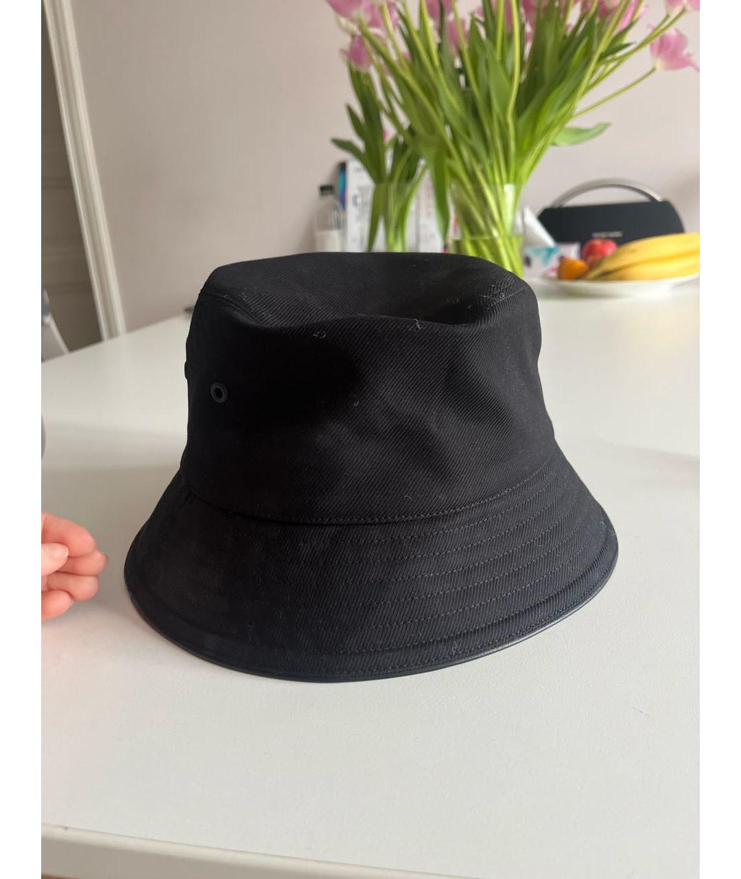 BURBERRY Черная хлопковая шляпа, фото 3
