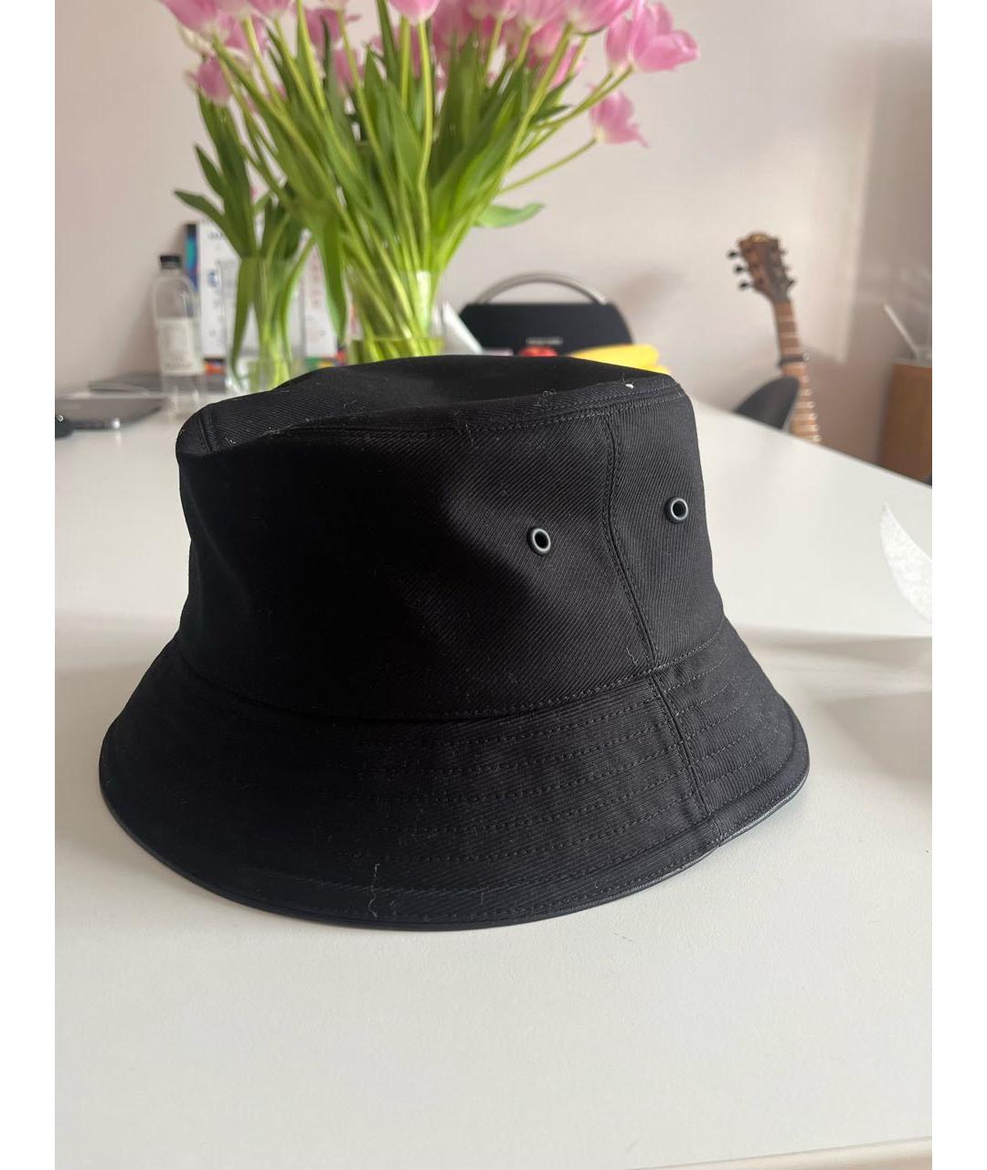 BURBERRY Черная хлопковая шляпа, фото 2