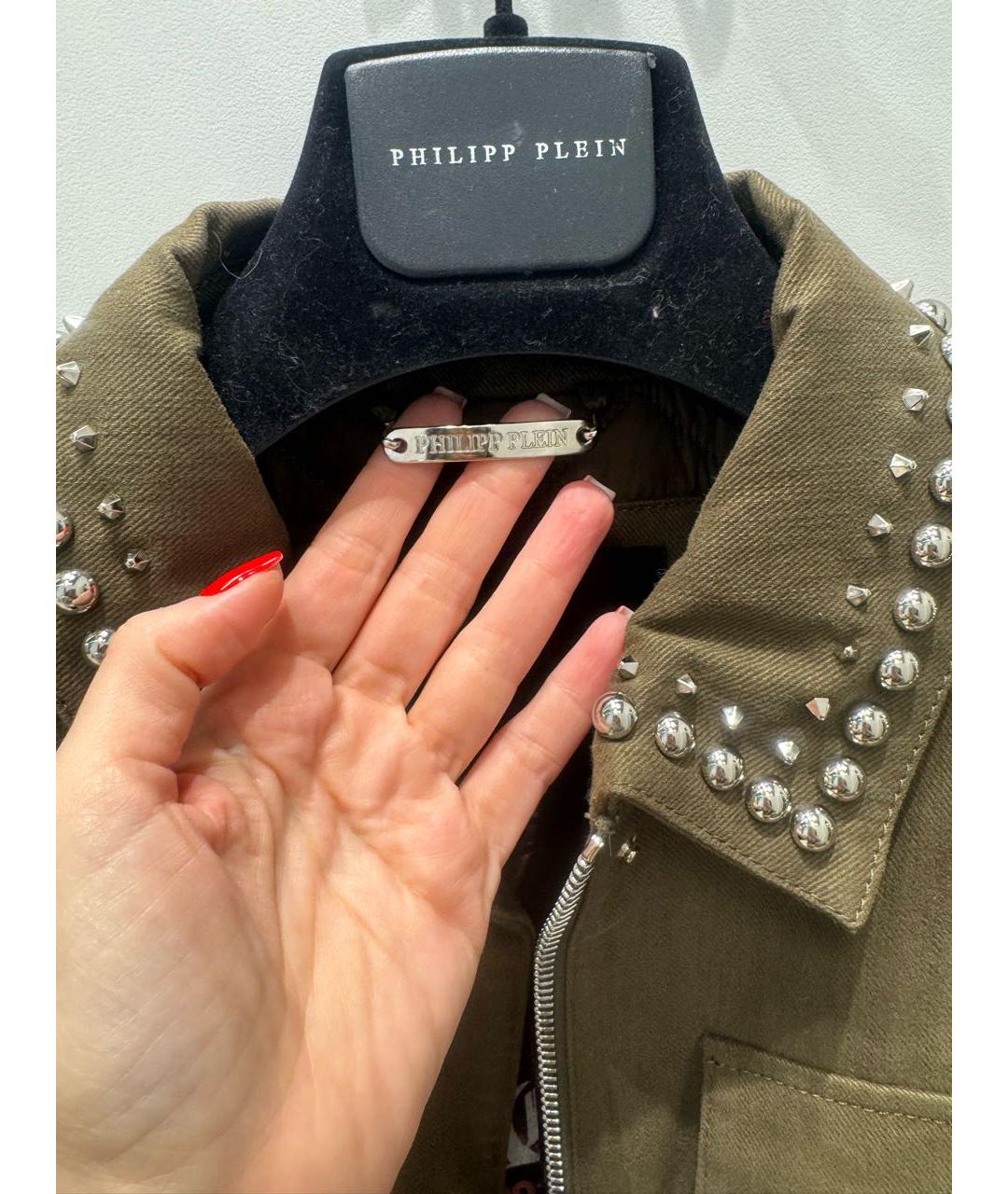 PHILIPP PLEIN Хаки парка, фото 4