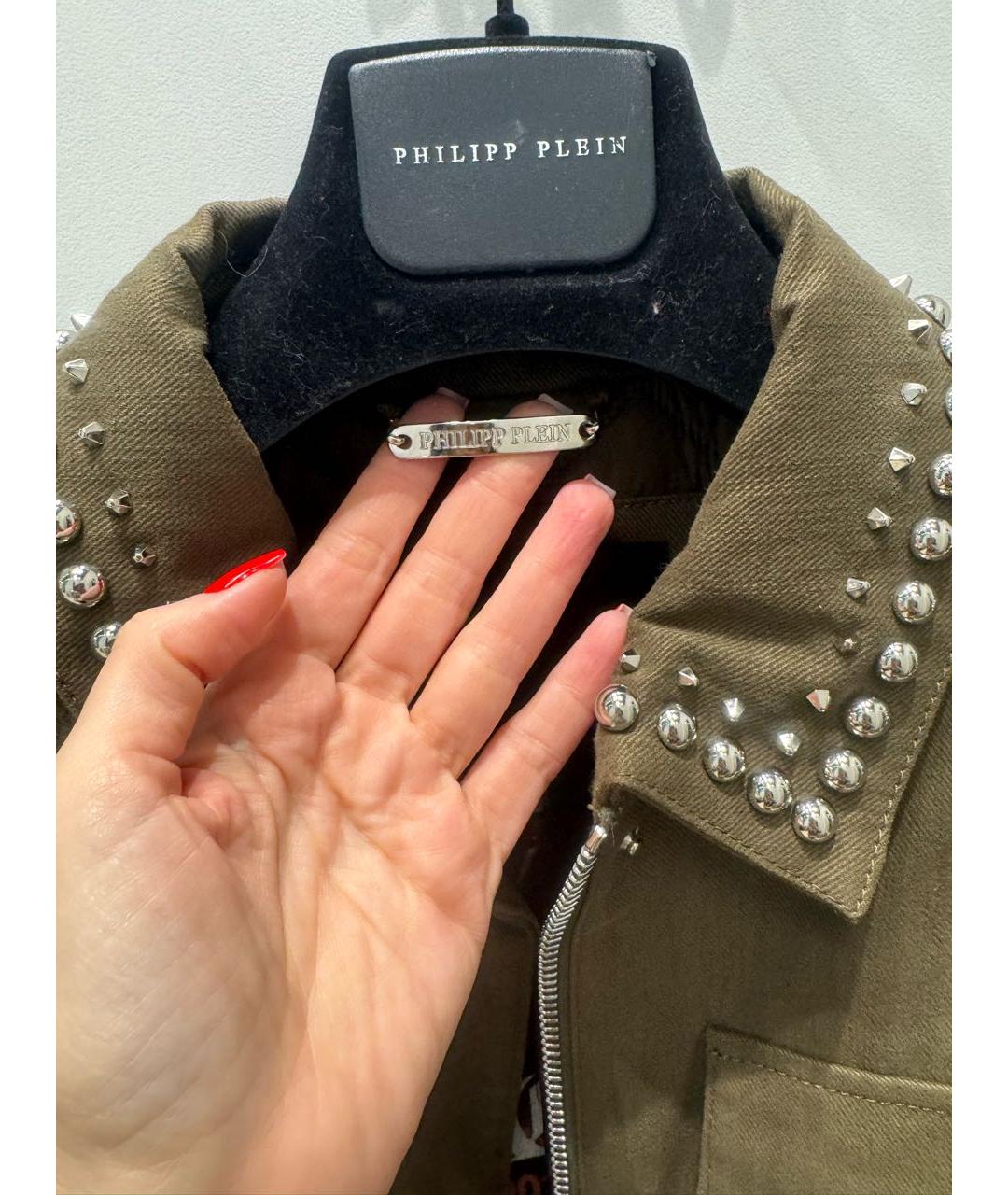 PHILIPP PLEIN Хаки парка, фото 7