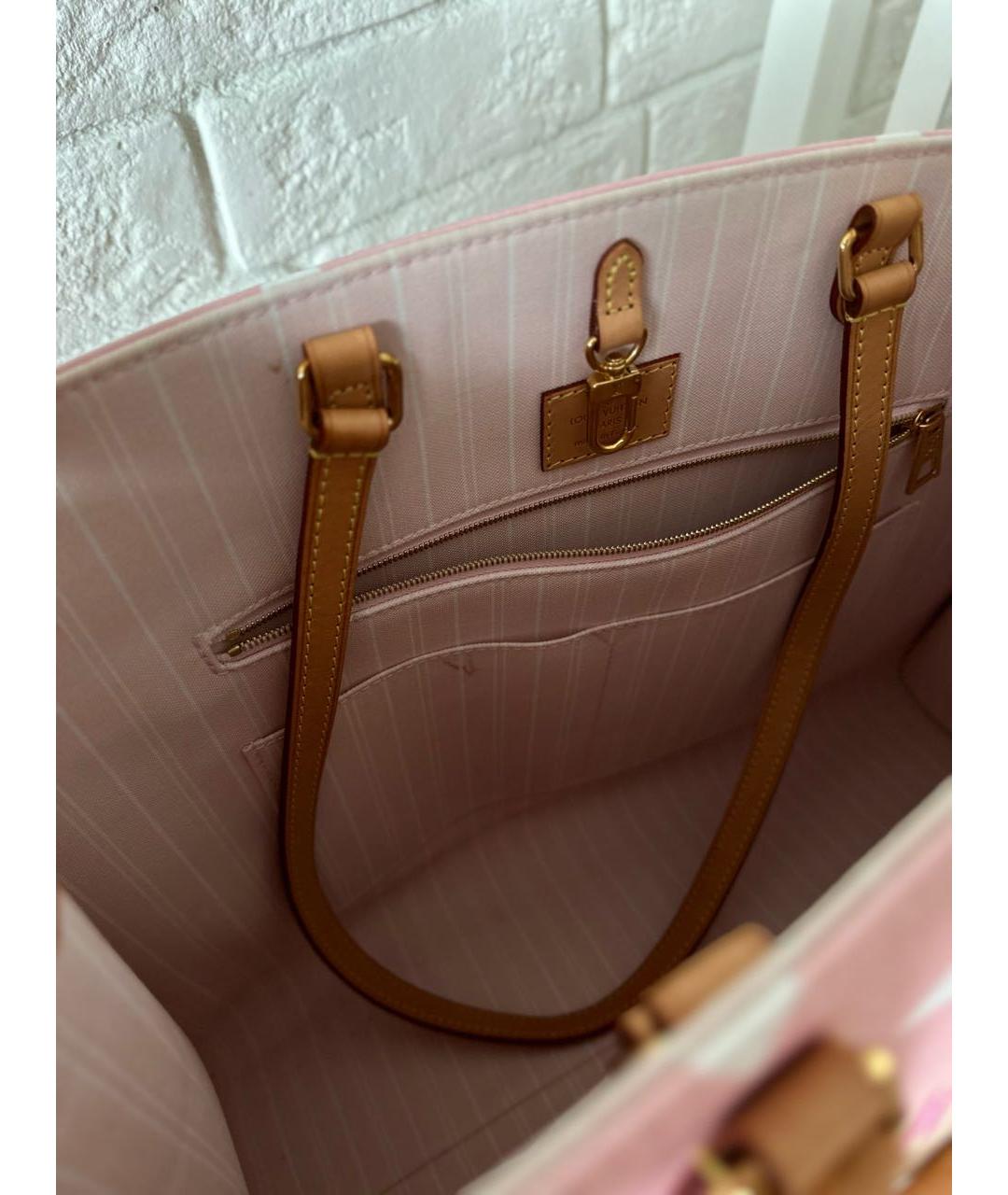 LOUIS VUITTON Розовая сумка тоут, фото 8