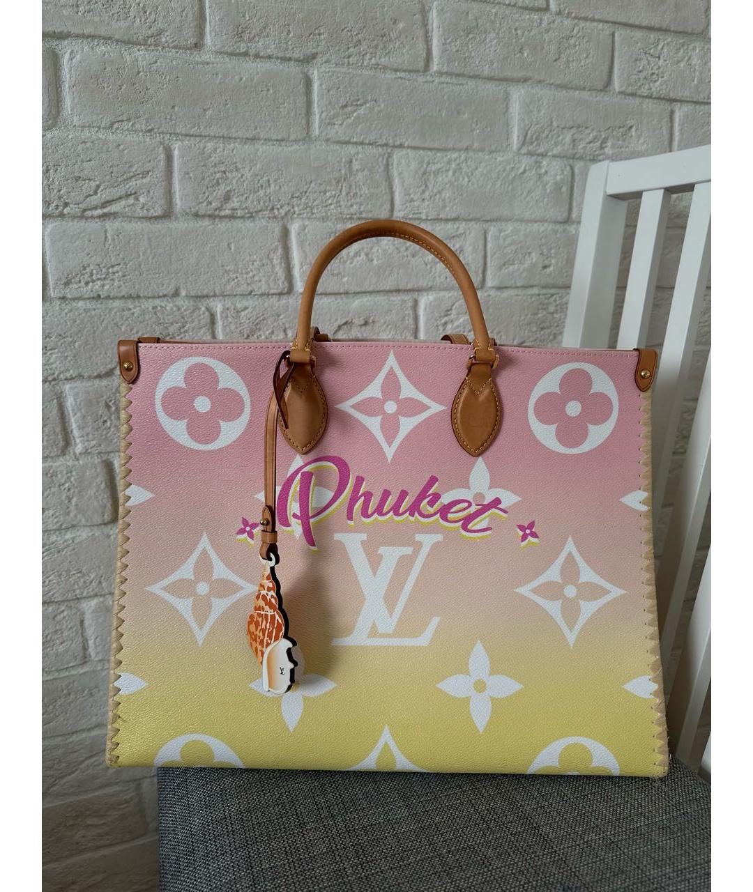 LOUIS VUITTON Розовая сумка тоут, фото 9