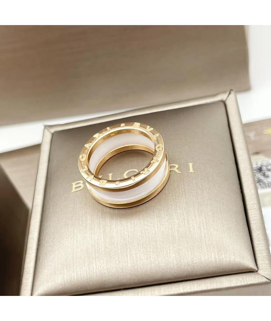 BVLGARI Белое кольцо из розового золота, фото 5