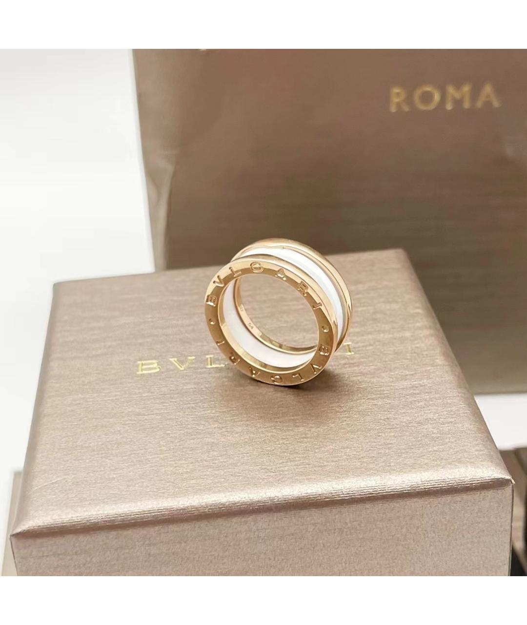 BVLGARI Белое кольцо из розового золота, фото 2