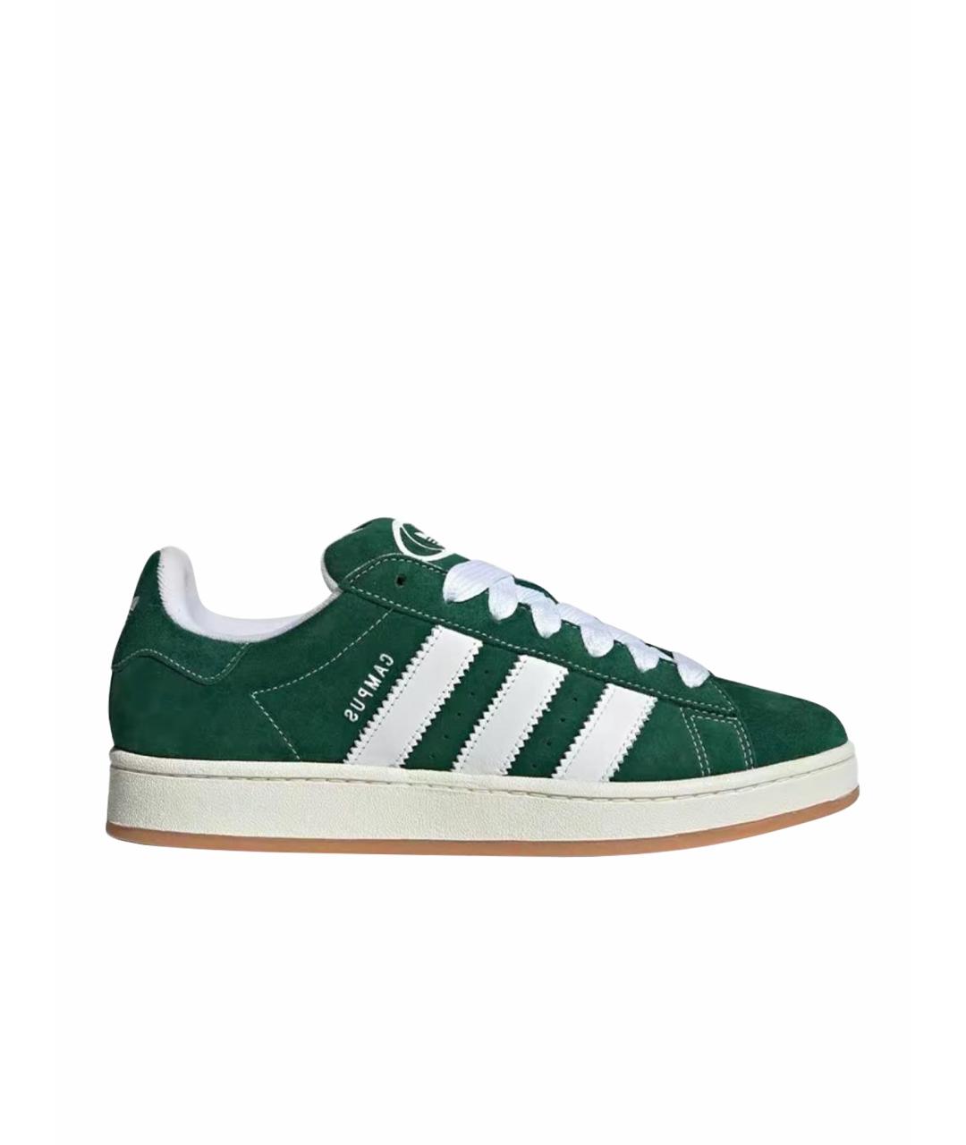 ADIDAS Зеленые замшевые кроссовки, фото 1