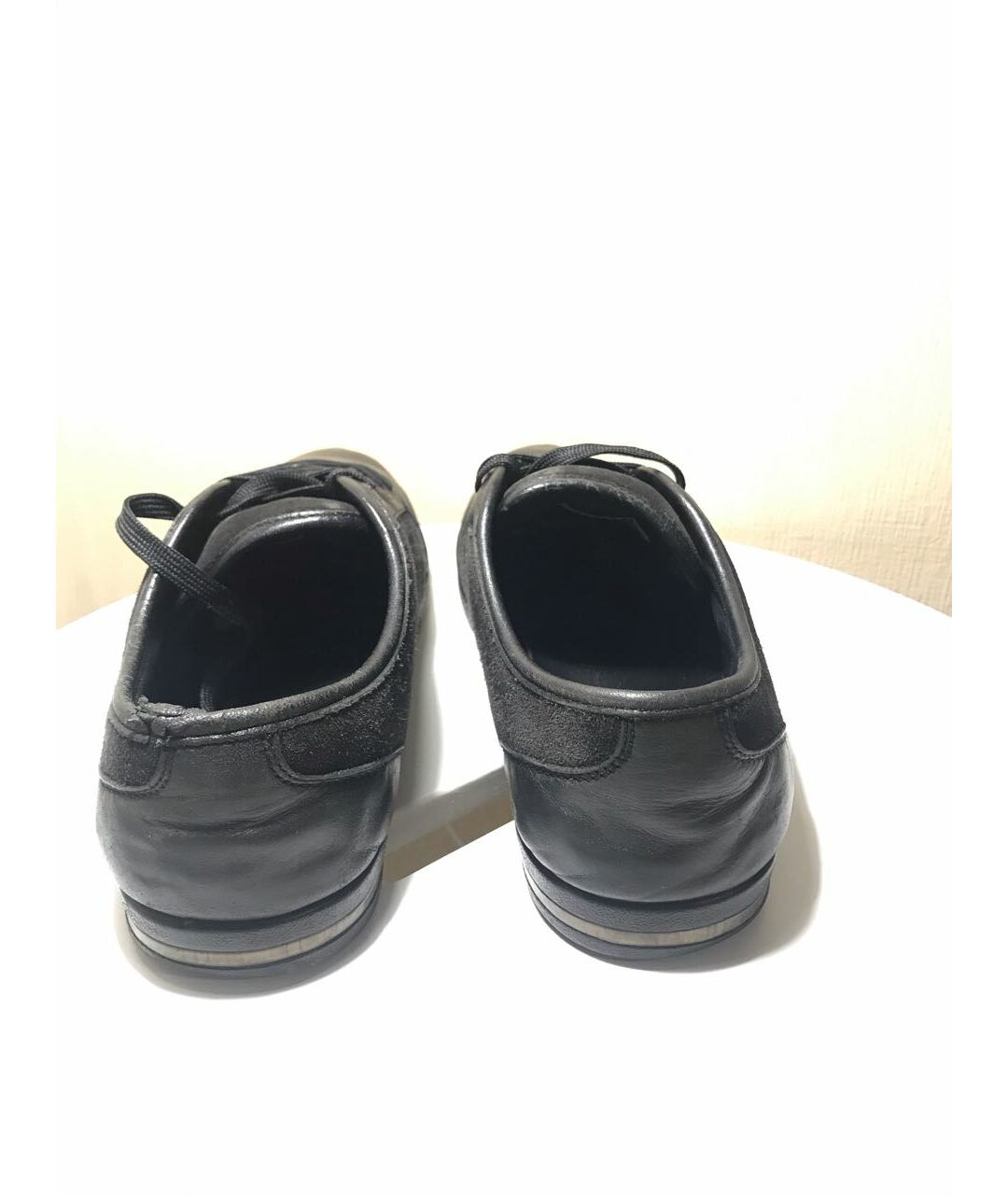 DOLCE&GABBANA Черные замшевые низкие кроссовки / кеды, фото 4