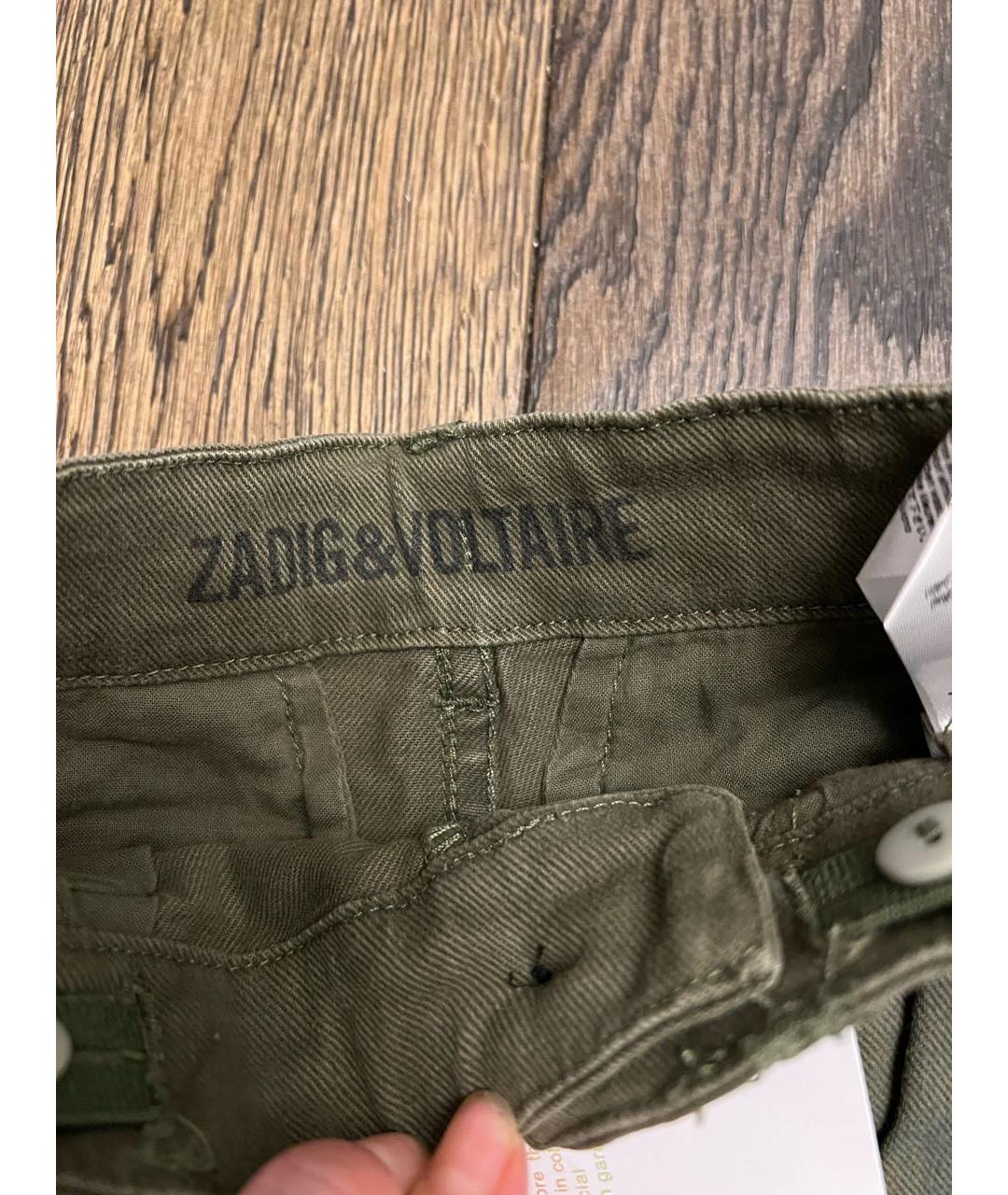 ZADIG & VOLTAIRE Хаки хлопковые брюки и шорты, фото 3