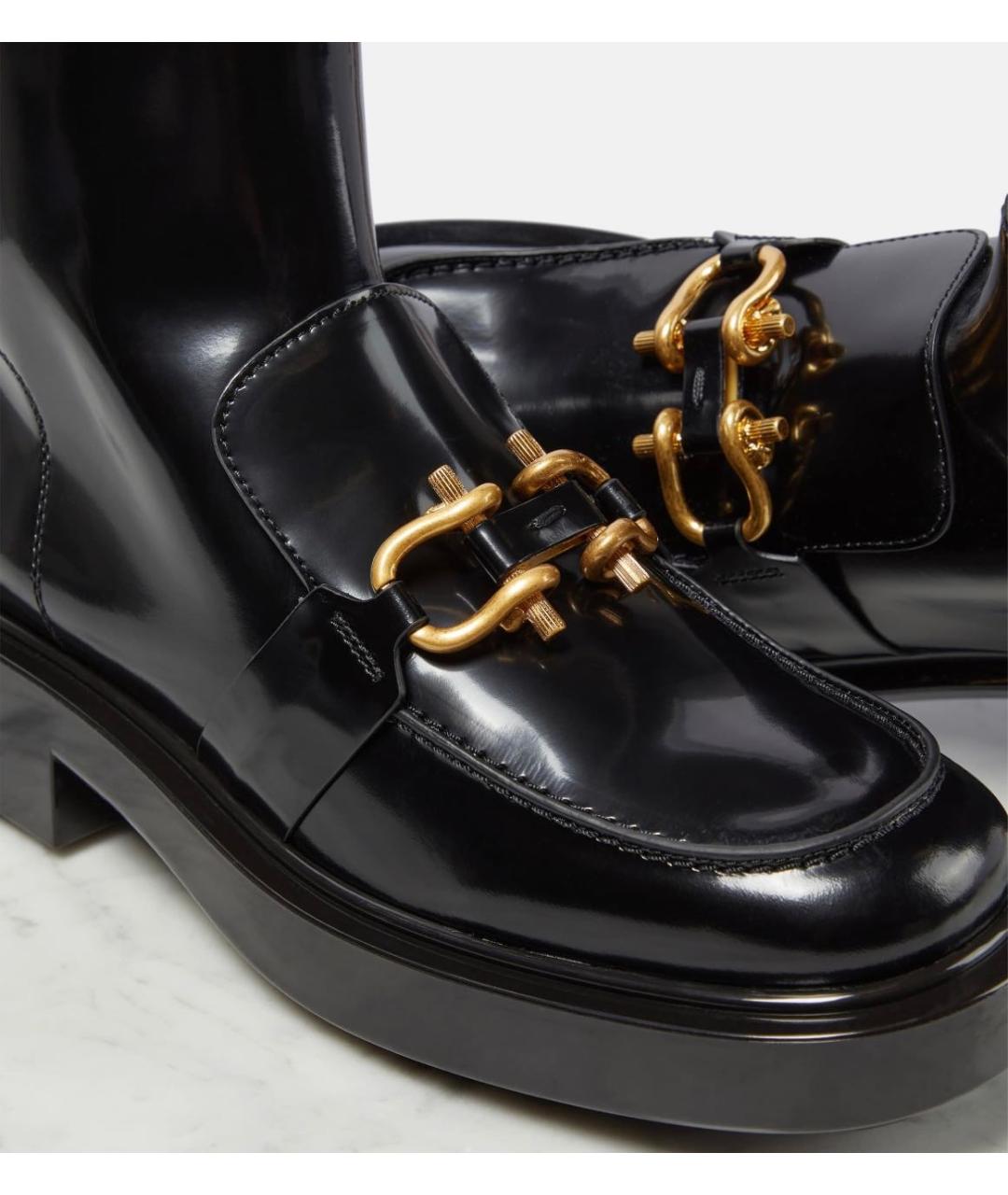 BOTTEGA VENETA Черные ботинки из лакированной кожи, фото 3
