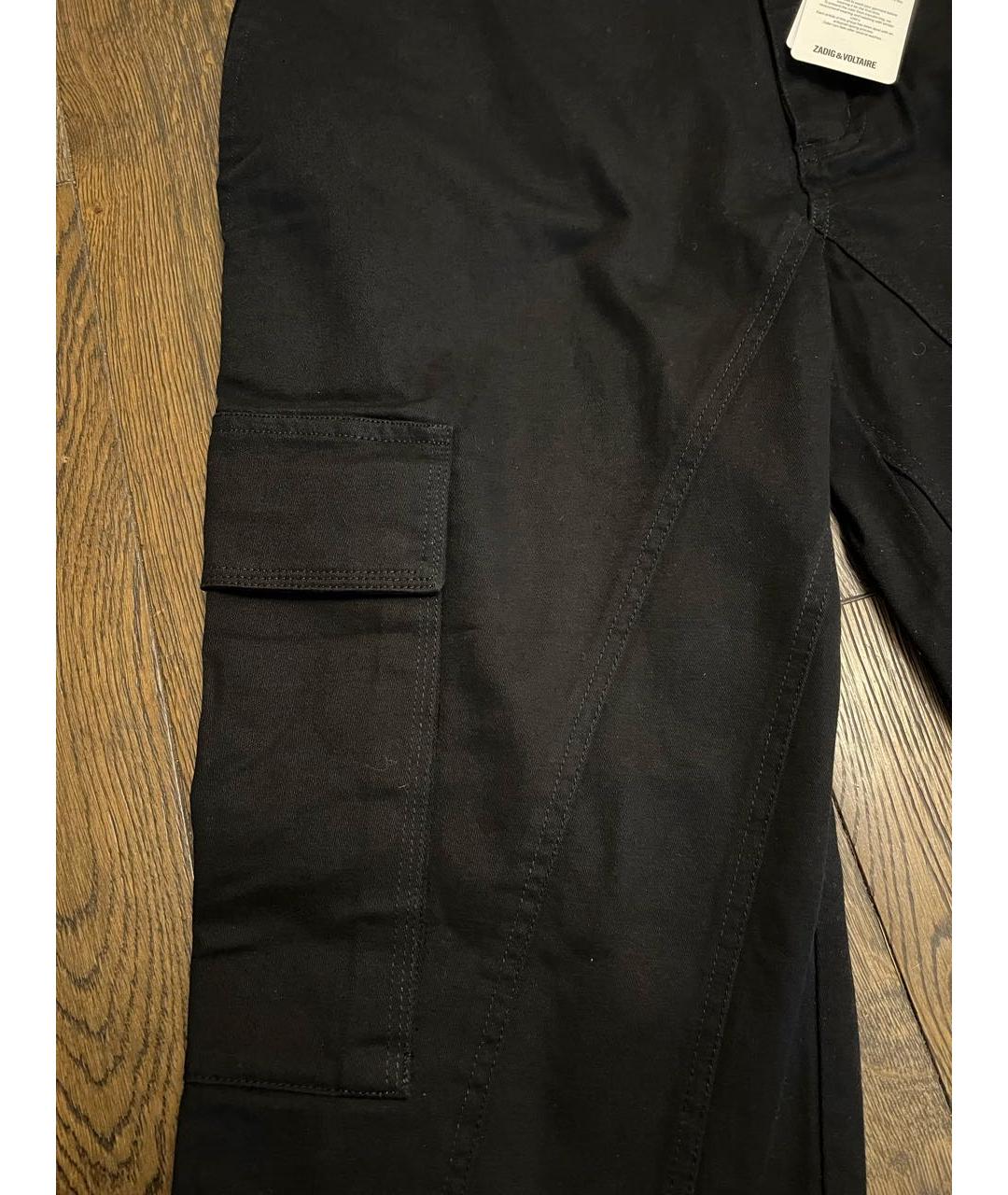 ZADIG & VOLTAIRE Черные хлопковые повседневные брюки, фото 5