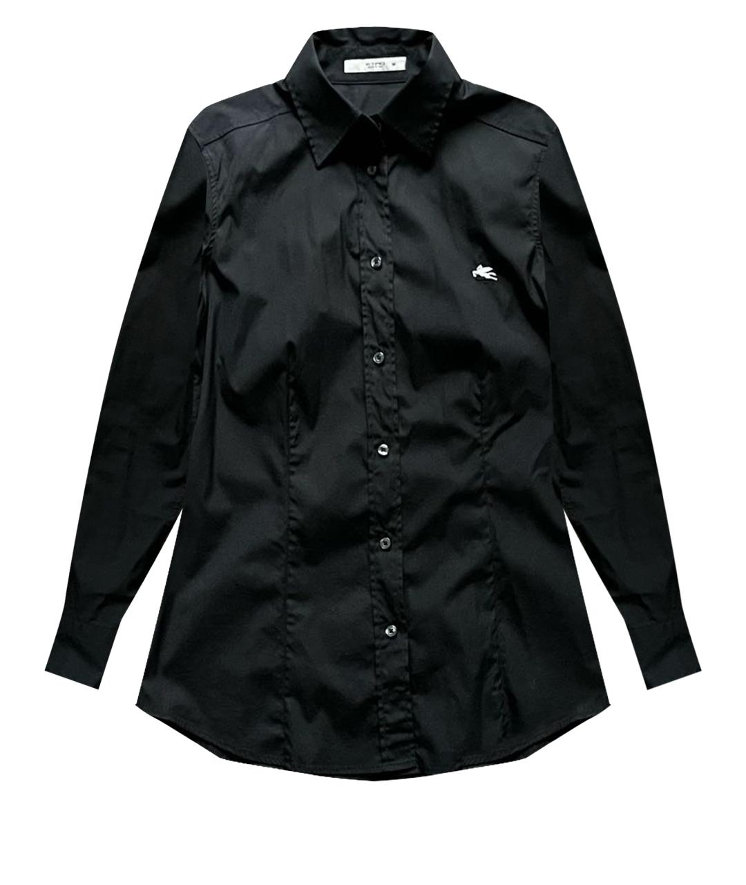 ETRO Черная хлопко-эластановая рубашка, фото 1