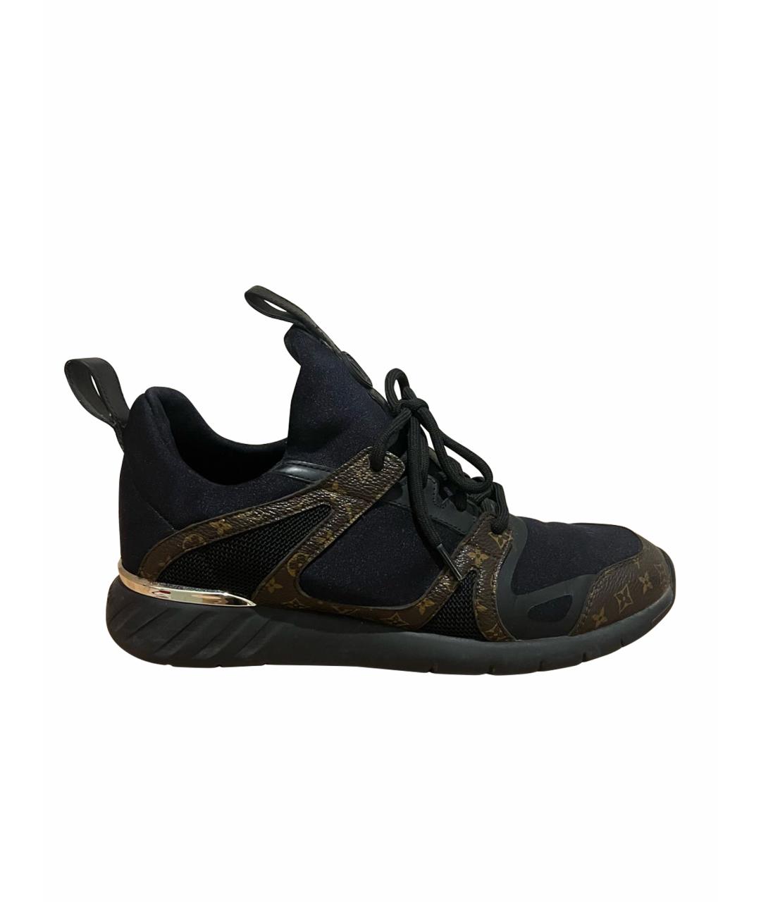 LOUIS VUITTON PRE-OWNED Черные неопреновые кроссовки, фото 1