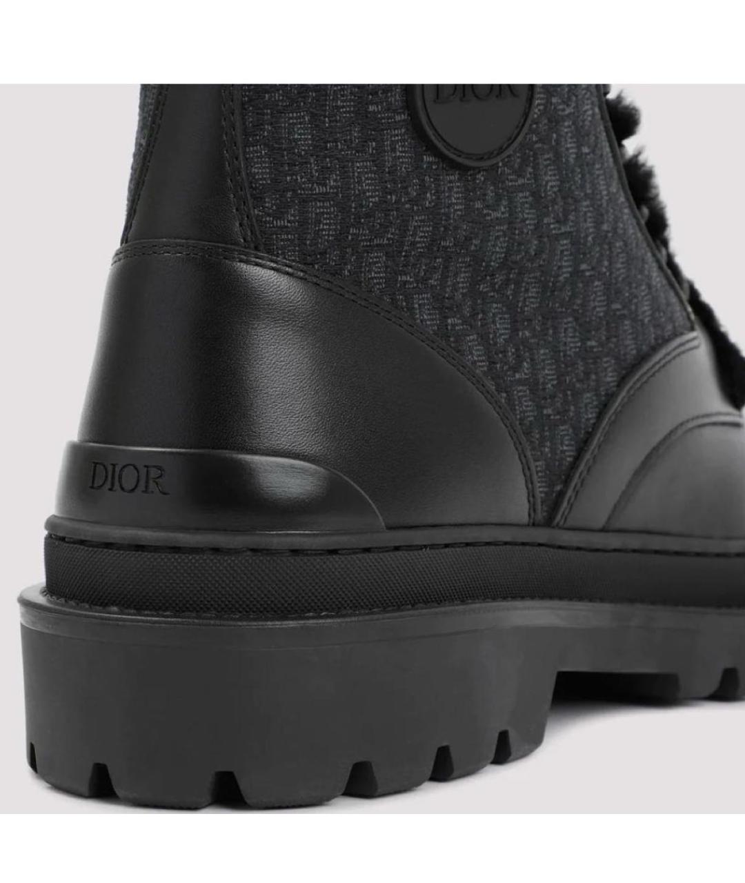 CHRISTIAN DIOR PRE-OWNED Черные кожаные высокие ботинки, фото 3