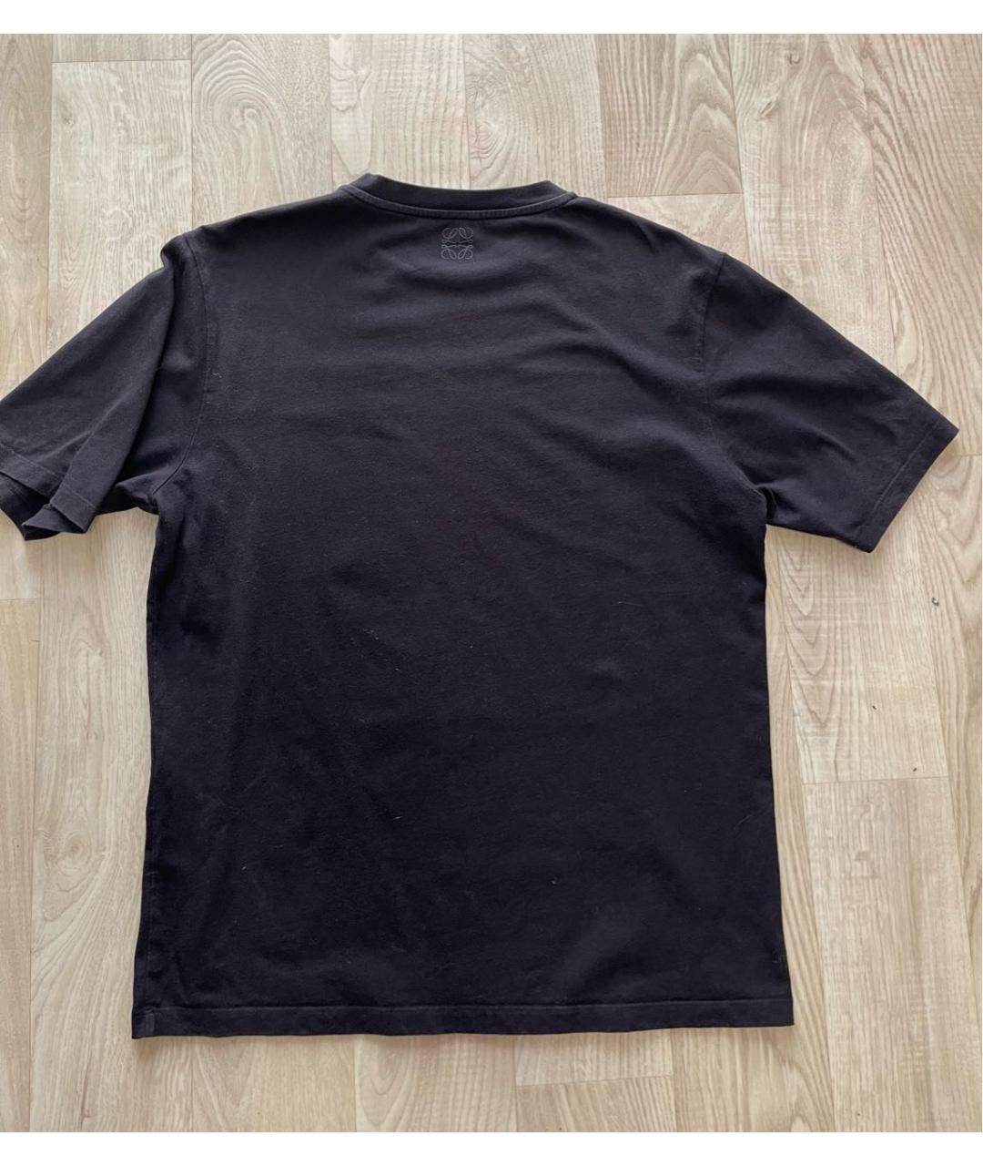LOEWE Черная хлопковая футболка, фото 2