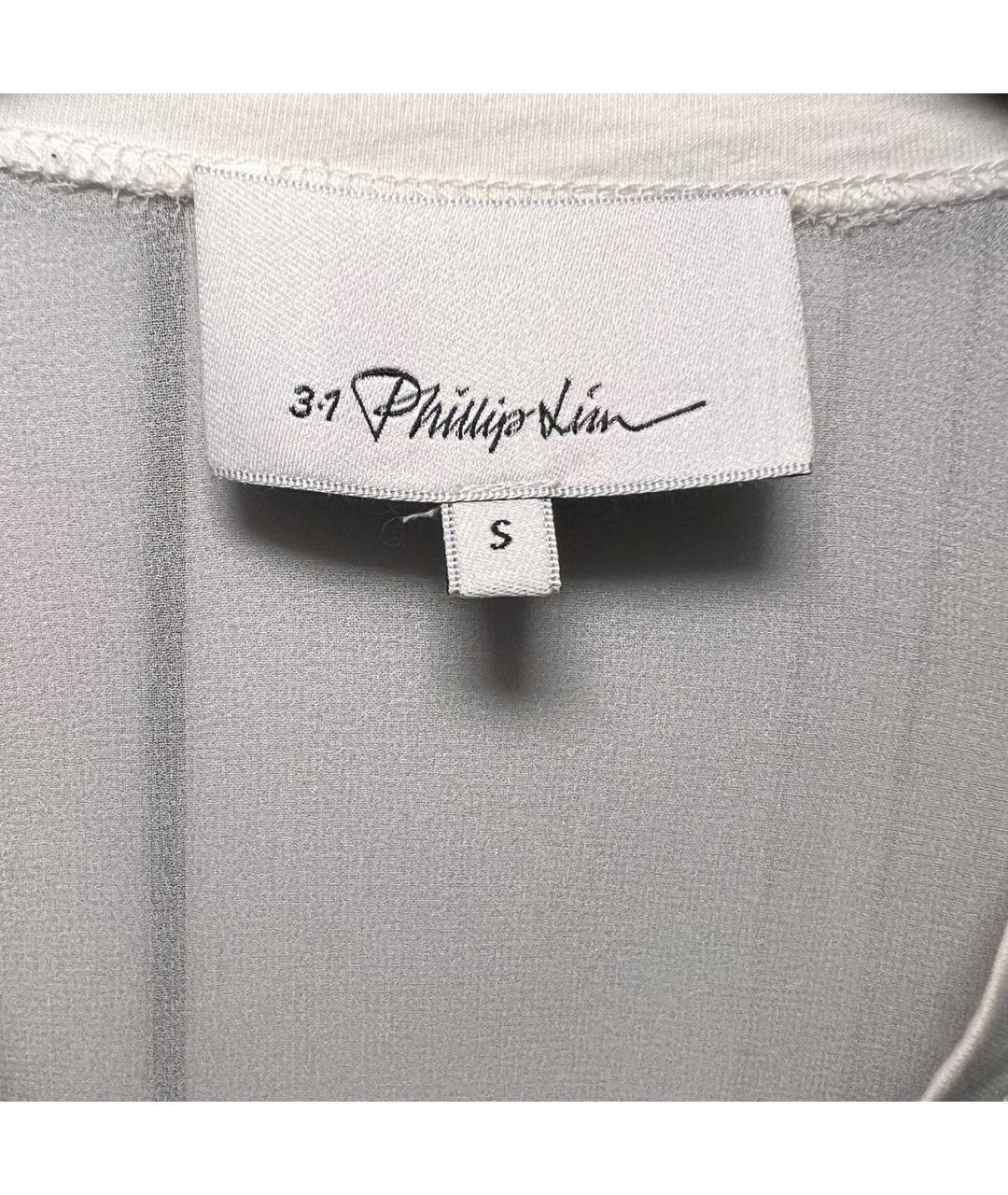 3.1 PHILLIP LIM Белая хлопковая футболка, фото 2