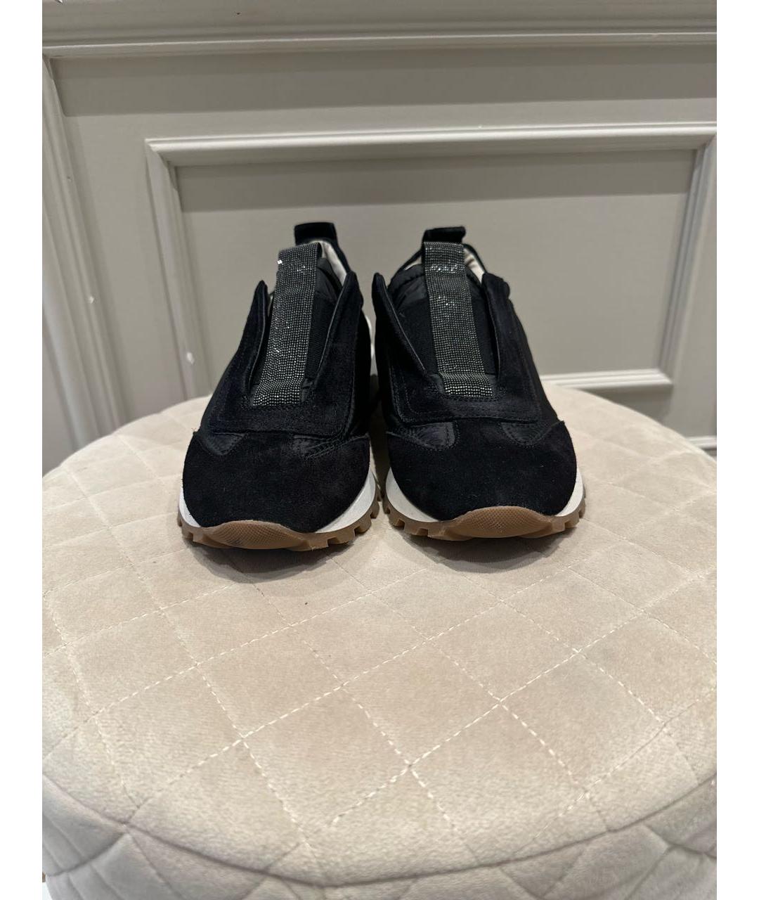 BRUNELLO CUCINELLI Черные замшевые кроссовки, фото 2