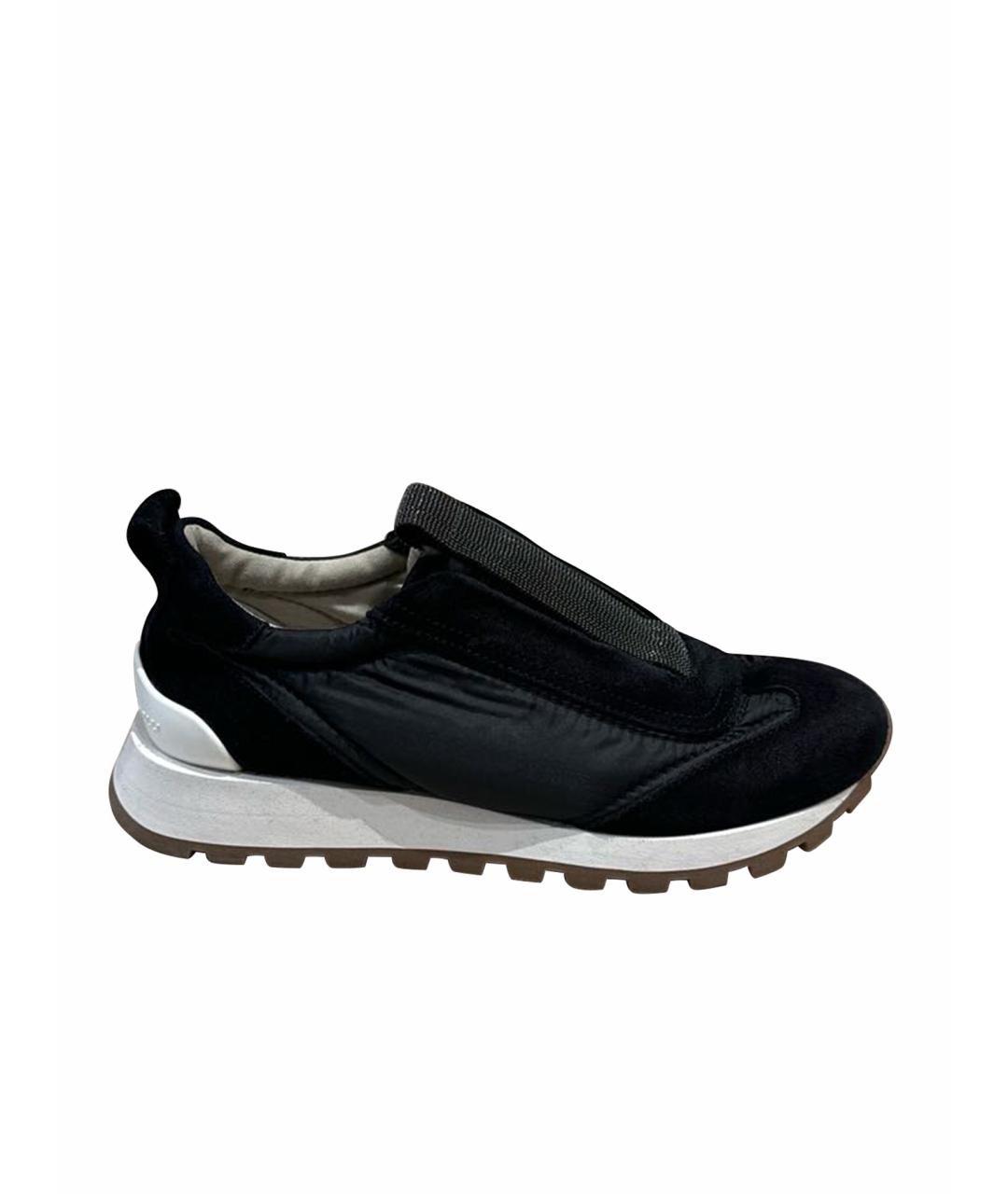 BRUNELLO CUCINELLI Черные замшевые кроссовки, фото 1