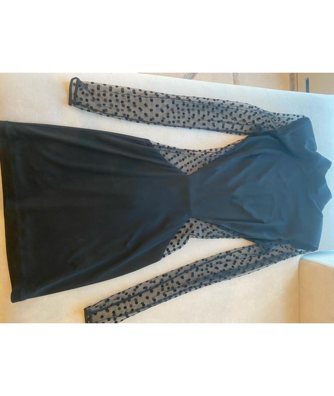 BALMAIN Черное полиамидовое коктейльное платье, фото 5