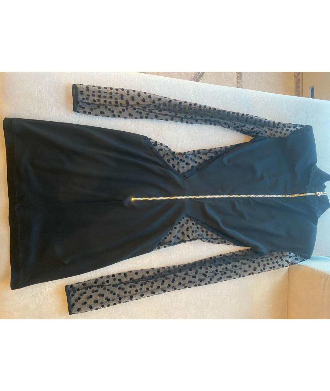 BALMAIN Черное полиамидовое коктейльное платье, фото 2