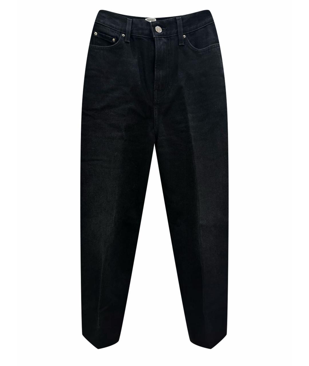 TOTEME Черные хлопковые джинсы слим, фото 1