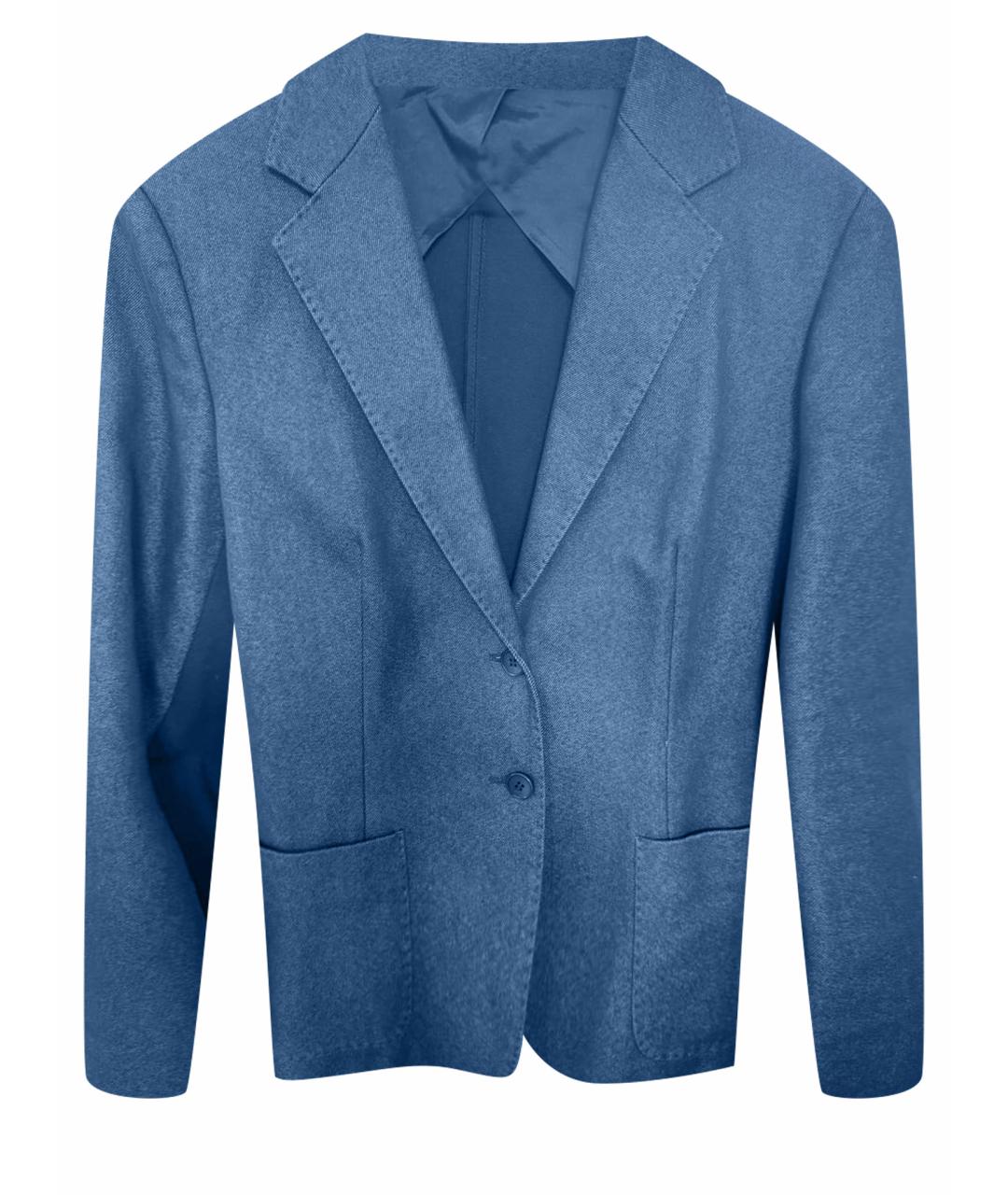 'S MAX MARA Темно-синий хлопковый жакет/пиджак, фото 1