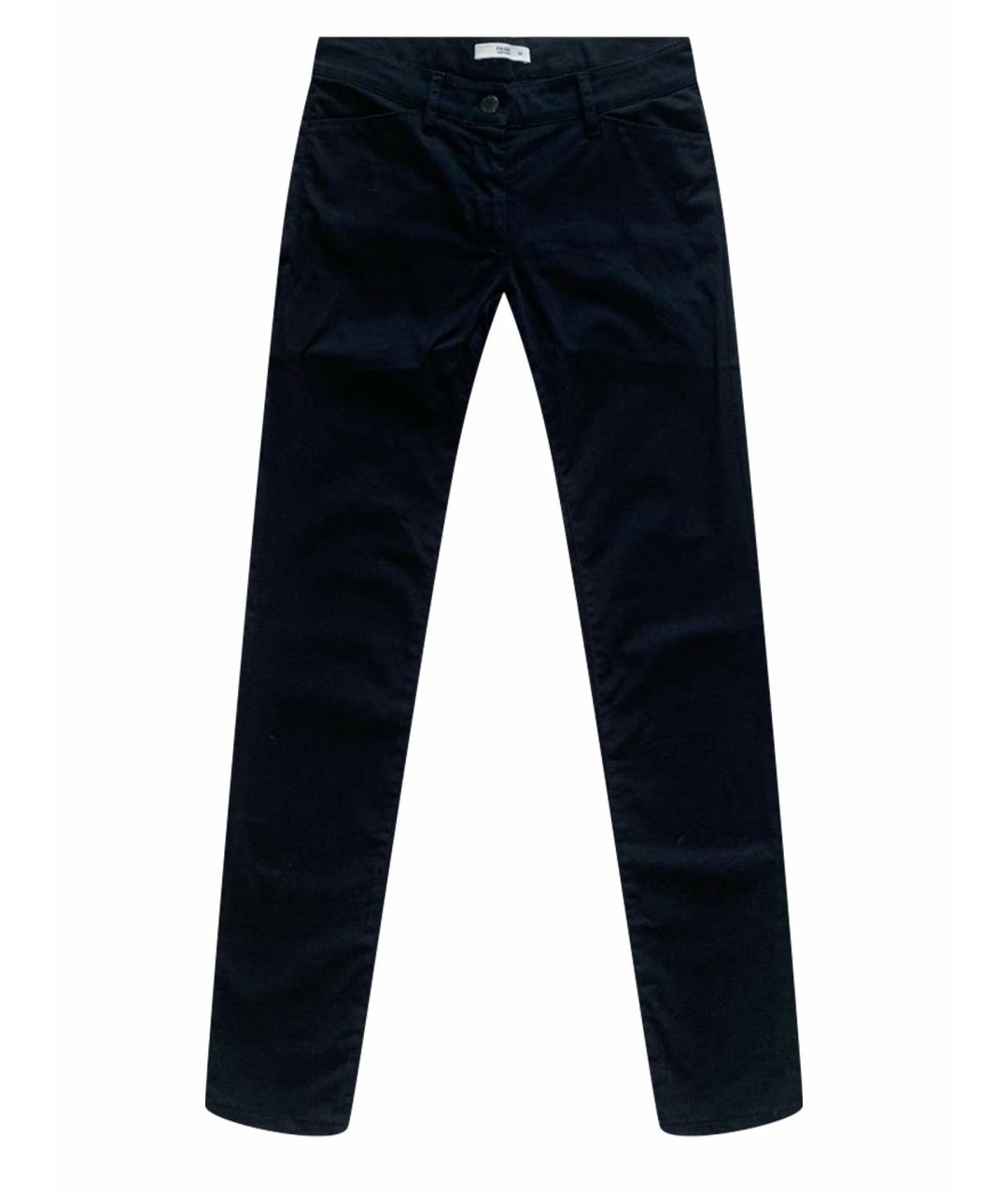 PRADA Черные хлопковые брюки узкие, фото 1