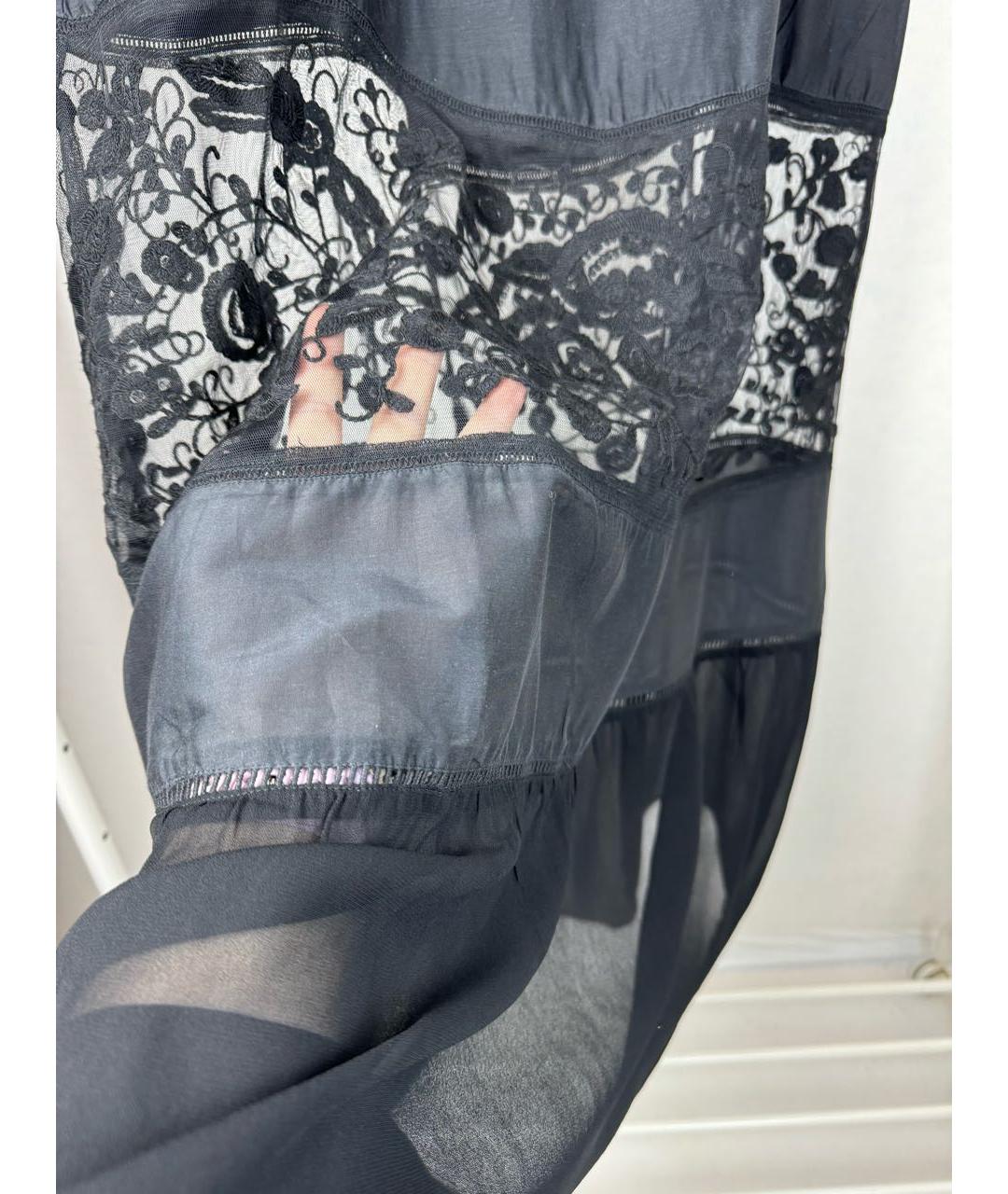 TWIN-SET Черная вискозная юбка макси, фото 4