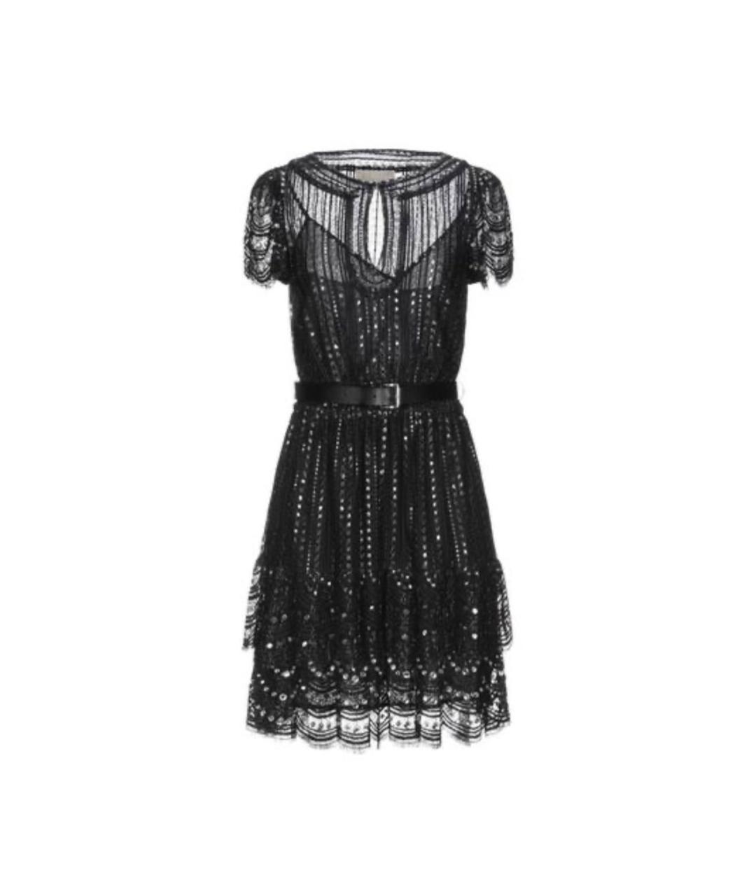 MICHAEL KORS Черное кружевное вечернее платье, фото 7