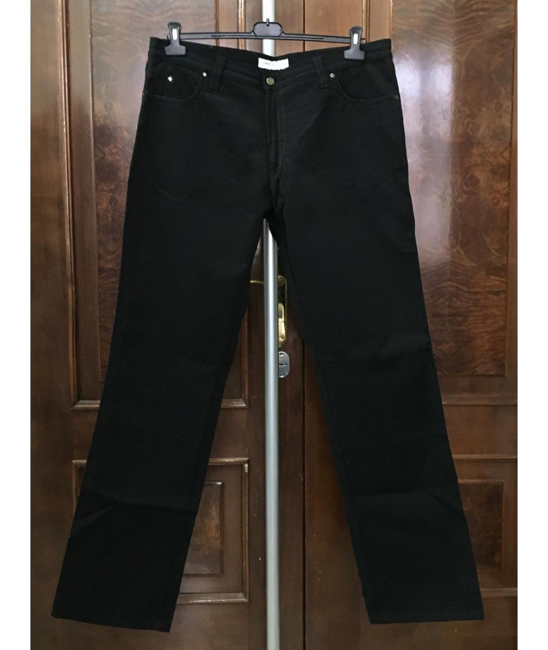 BILANCIONI Черные хлопковые прямые джинсы, фото 9