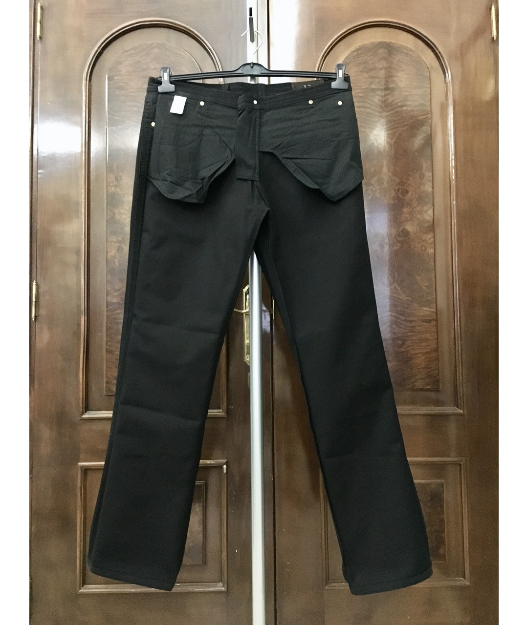 BILANCIONI Черные хлопковые прямые джинсы, фото 3