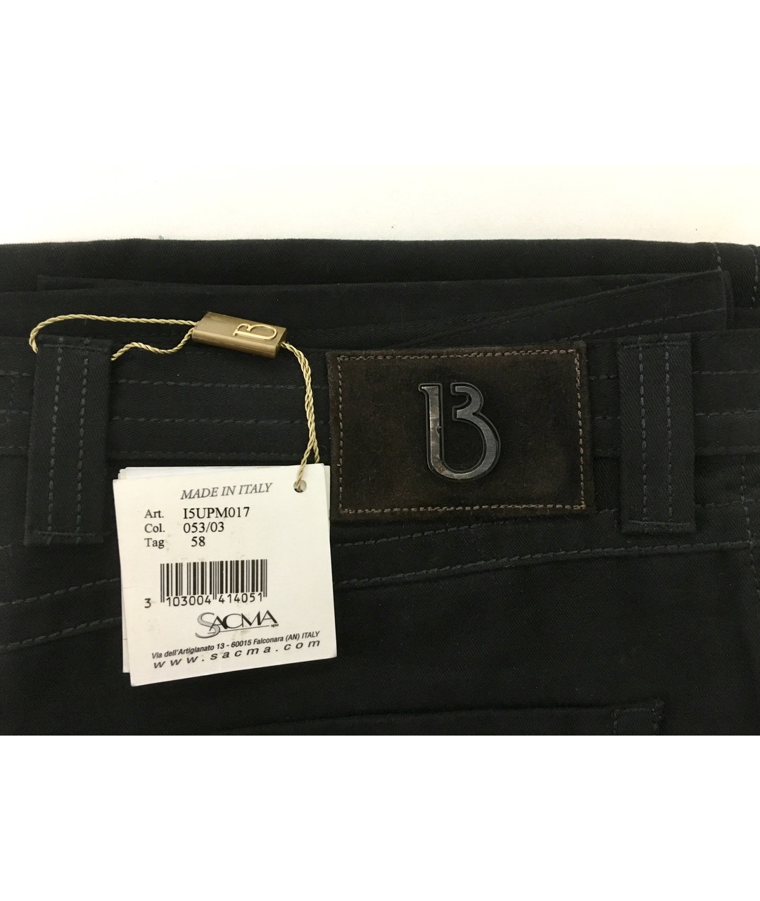 BILANCIONI Черные хлопковые прямые джинсы, фото 7