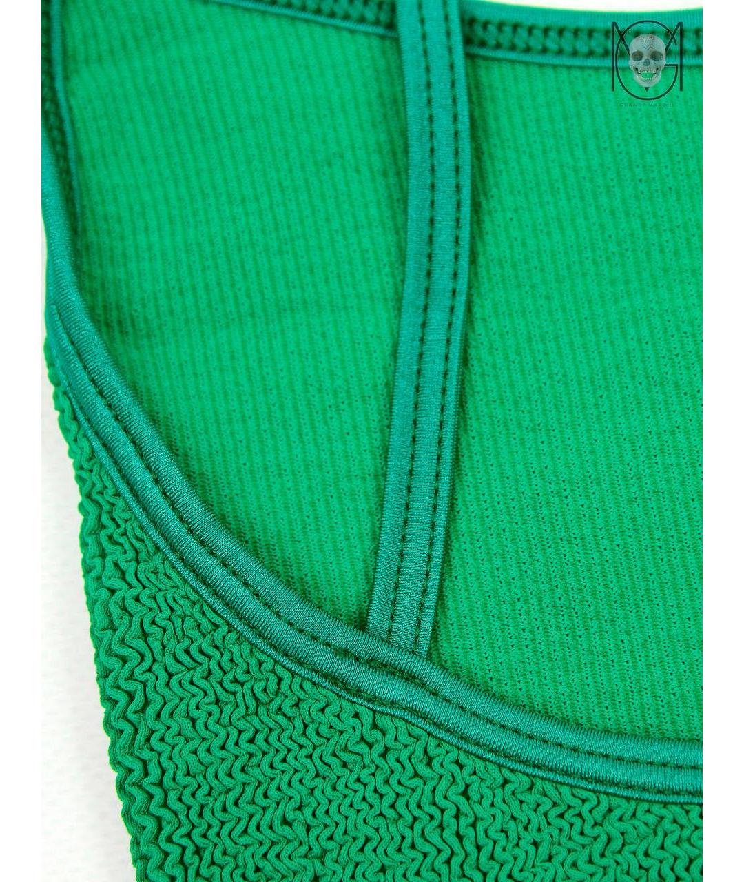 HUNZA G Зеленый полиамидовый купальник, фото 4