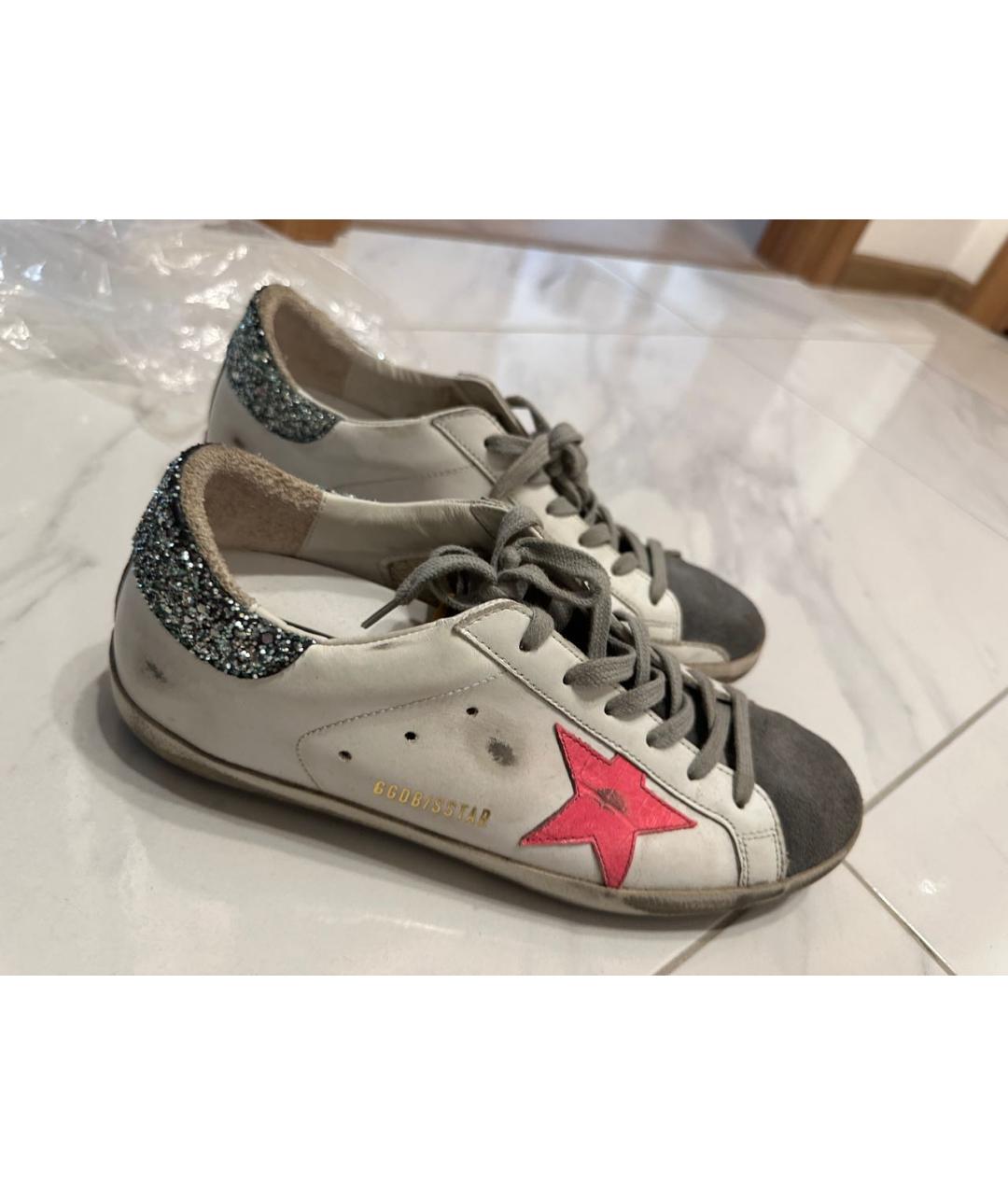 GOLDEN GOOSE DELUXE BRAND Серые кожаные кеды, фото 5