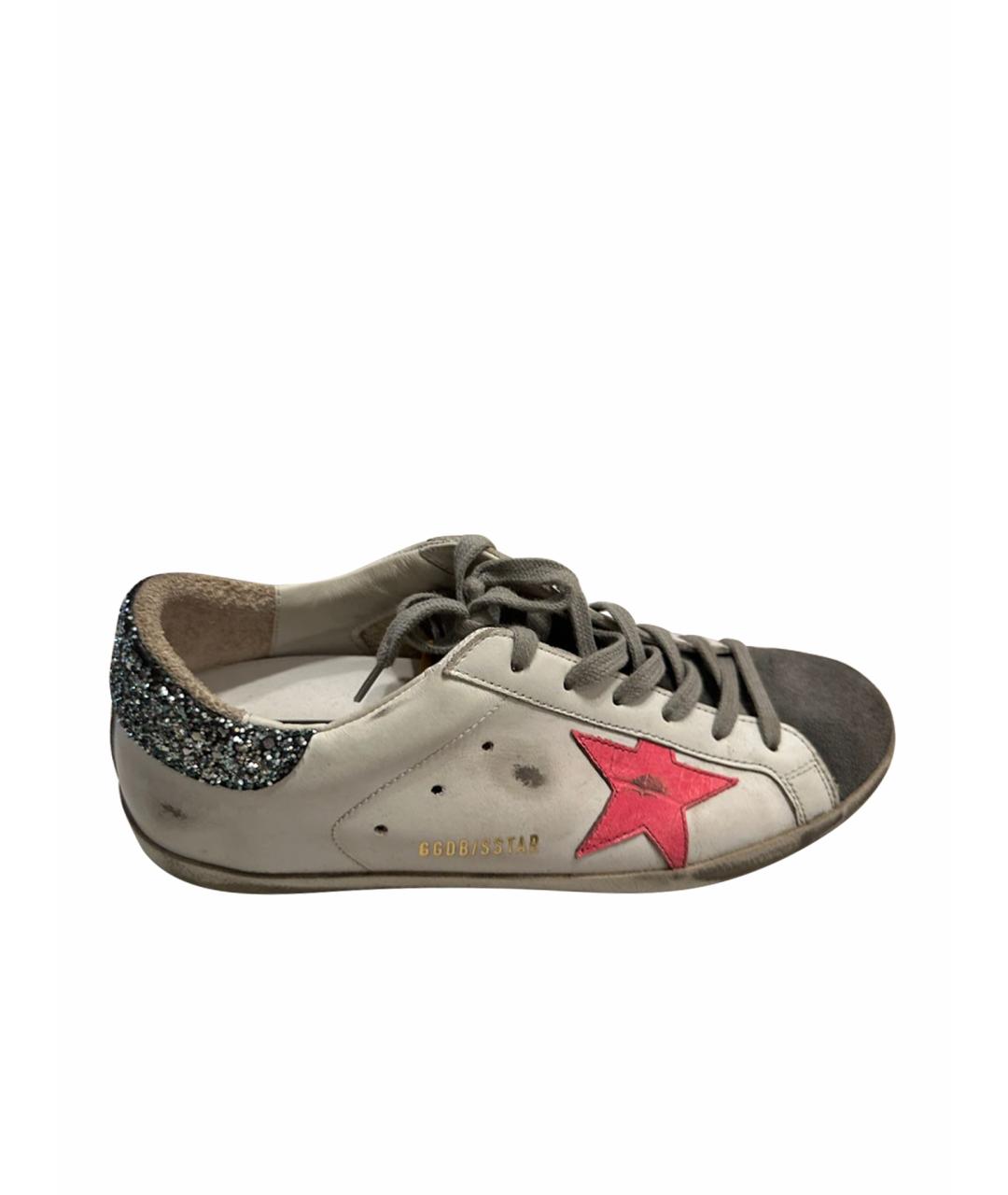 GOLDEN GOOSE DELUXE BRAND Серые кожаные кеды, фото 1