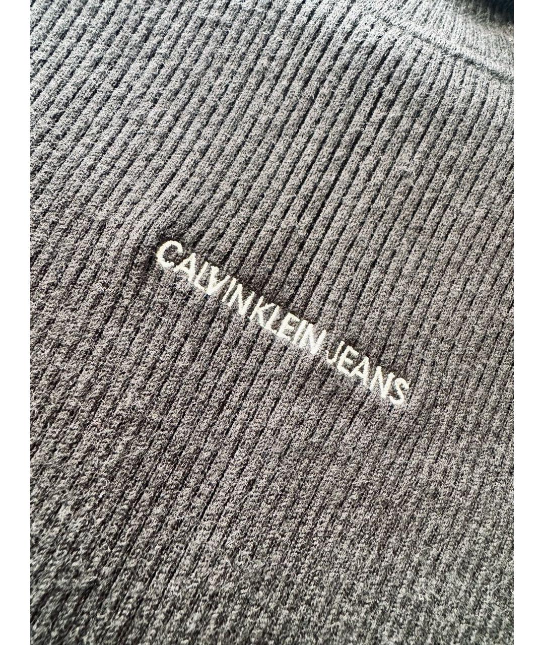 CALVIN KLEIN JEANS Черное полиамидовое повседневное платье, фото 3