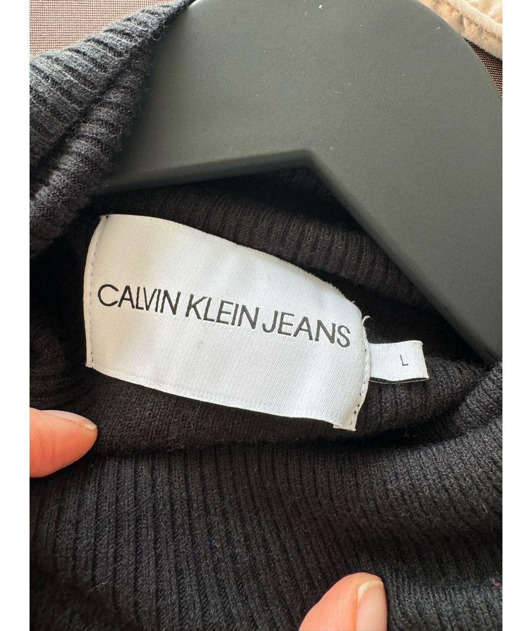 CALVIN KLEIN JEANS Черное полиамидовое повседневное платье, фото 4