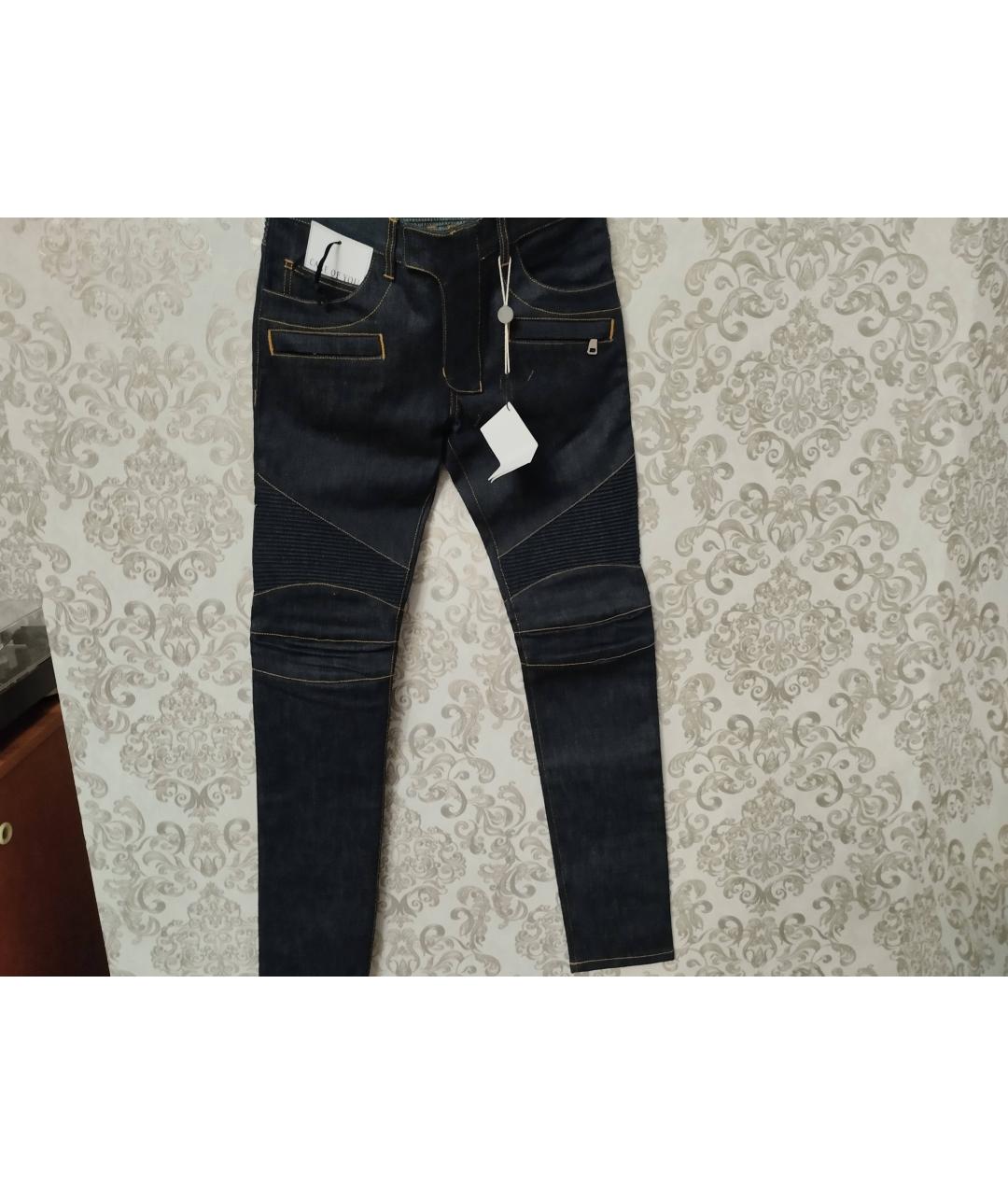 BALMAIN Темно-синие хлопковые джинсы скинни, фото 5