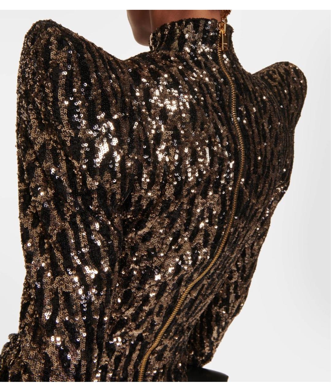 BALMAIN Мульти вискозное коктейльное платье, фото 2