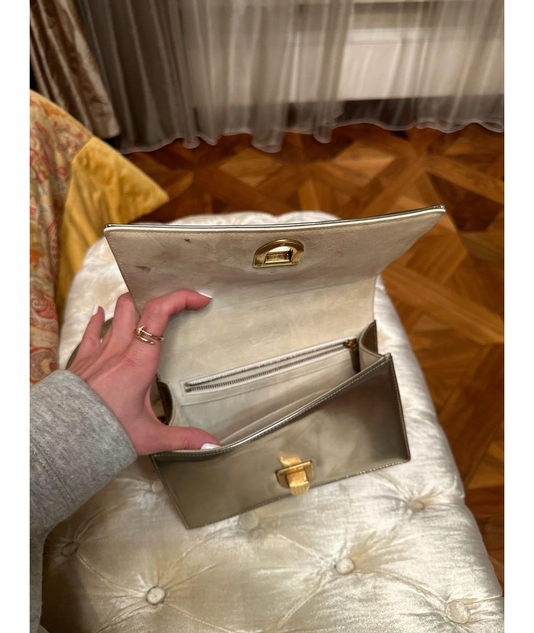 CHRISTIAN DIOR PRE-OWNED Золотая сумка через плечо, фото 4