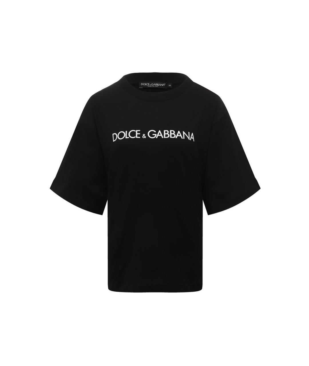 DOLCE&GABBANA Черная хлопковая футболка, фото 1