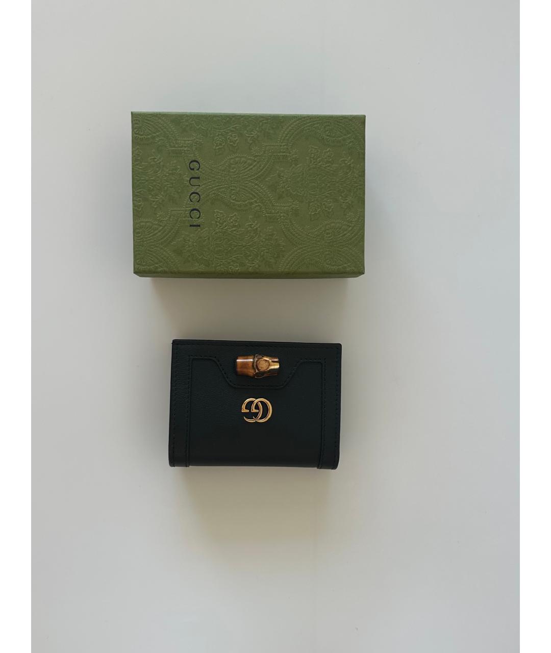 GUCCI Черный кожаный кошелек, фото 2
