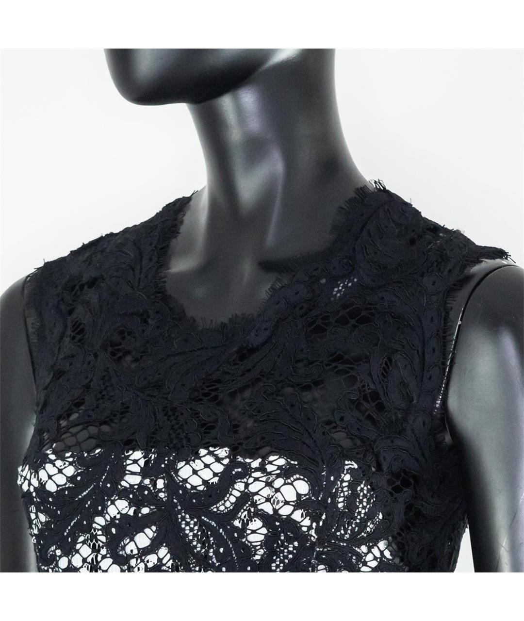 ERMANNO SCERVINO Черное кружевное повседневное платье, фото 2
