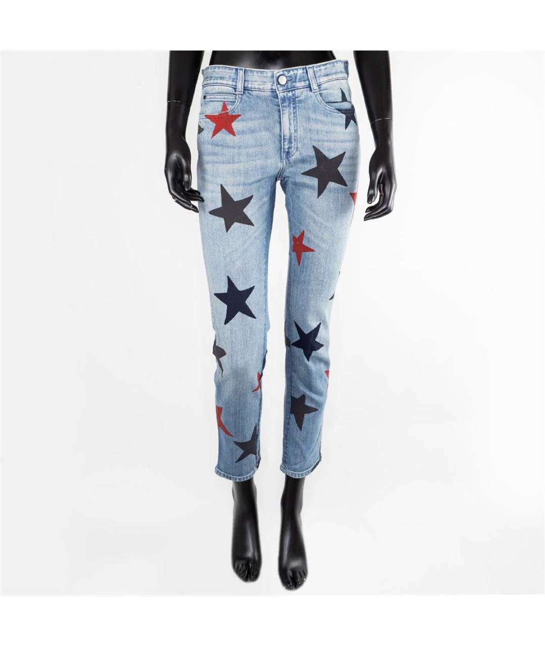 STELLA MCCARTNEY Голубые хлопковые прямые джинсы, фото 4