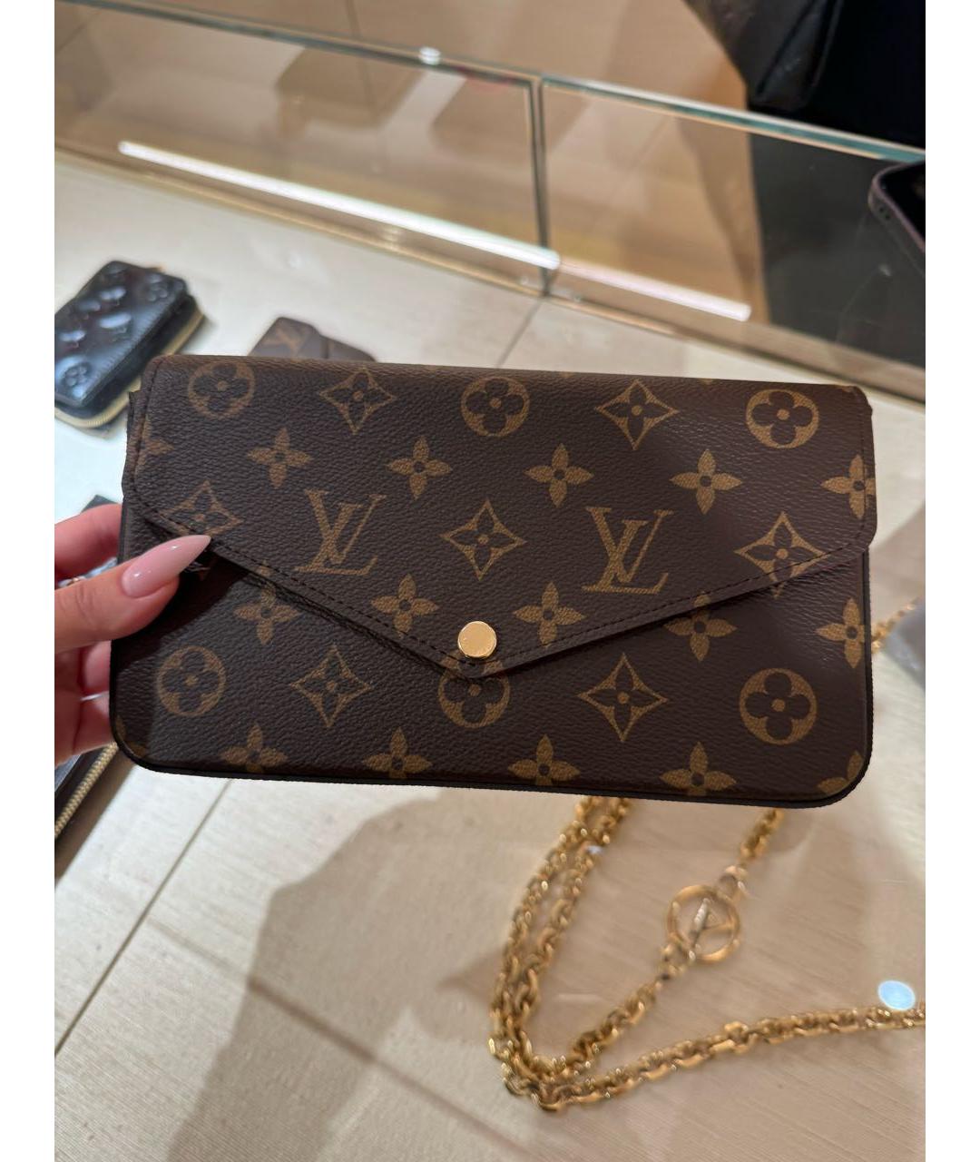 LOUIS VUITTON Коричневая сумка через плечо, фото 4