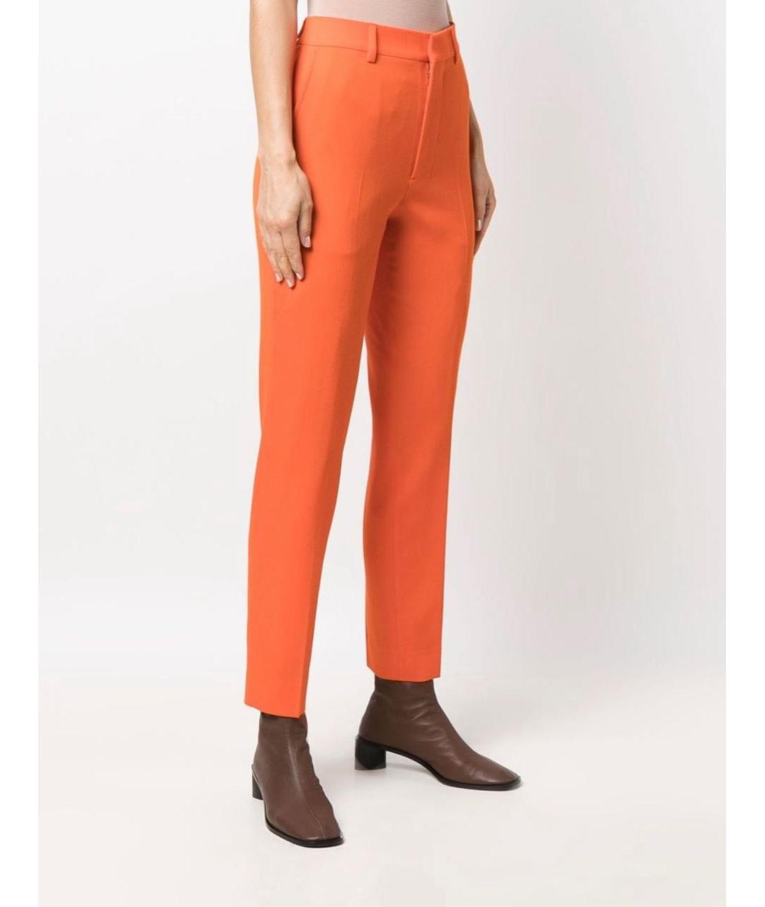 AMI ALEXANDRE MATTIUSSI Оранжевое шерстяные повседневные брюки, фото 3