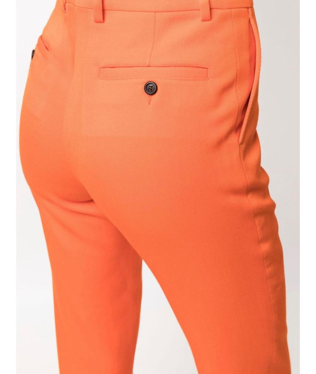 AMI ALEXANDRE MATTIUSSI Оранжевое шерстяные повседневные брюки, фото 4