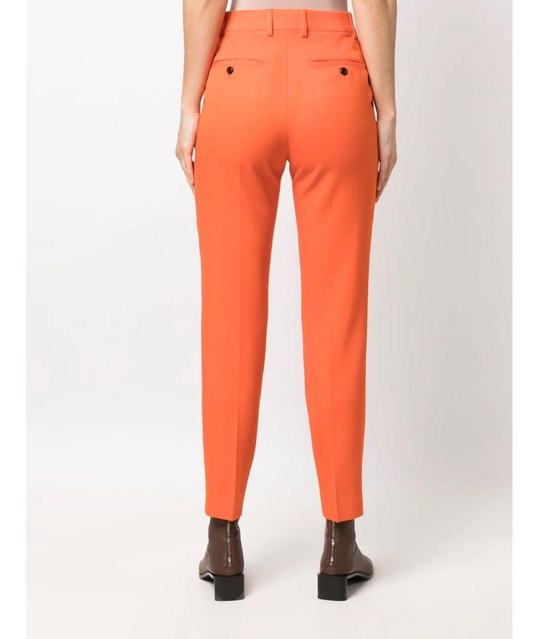 AMI ALEXANDRE MATTIUSSI Оранжевое шерстяные повседневные брюки, фото 2